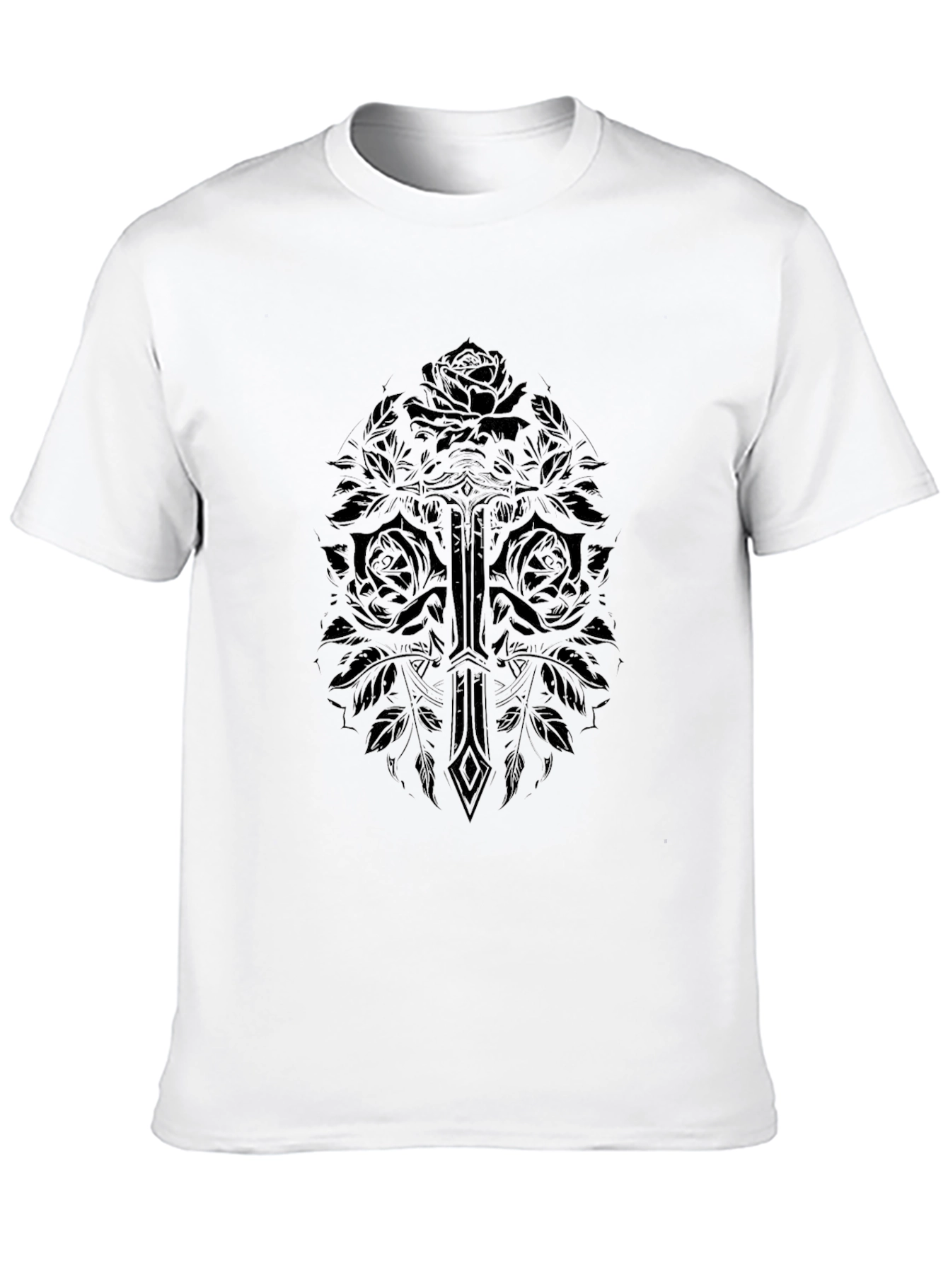 Sword & Roses Graphic T-Shirt - Black