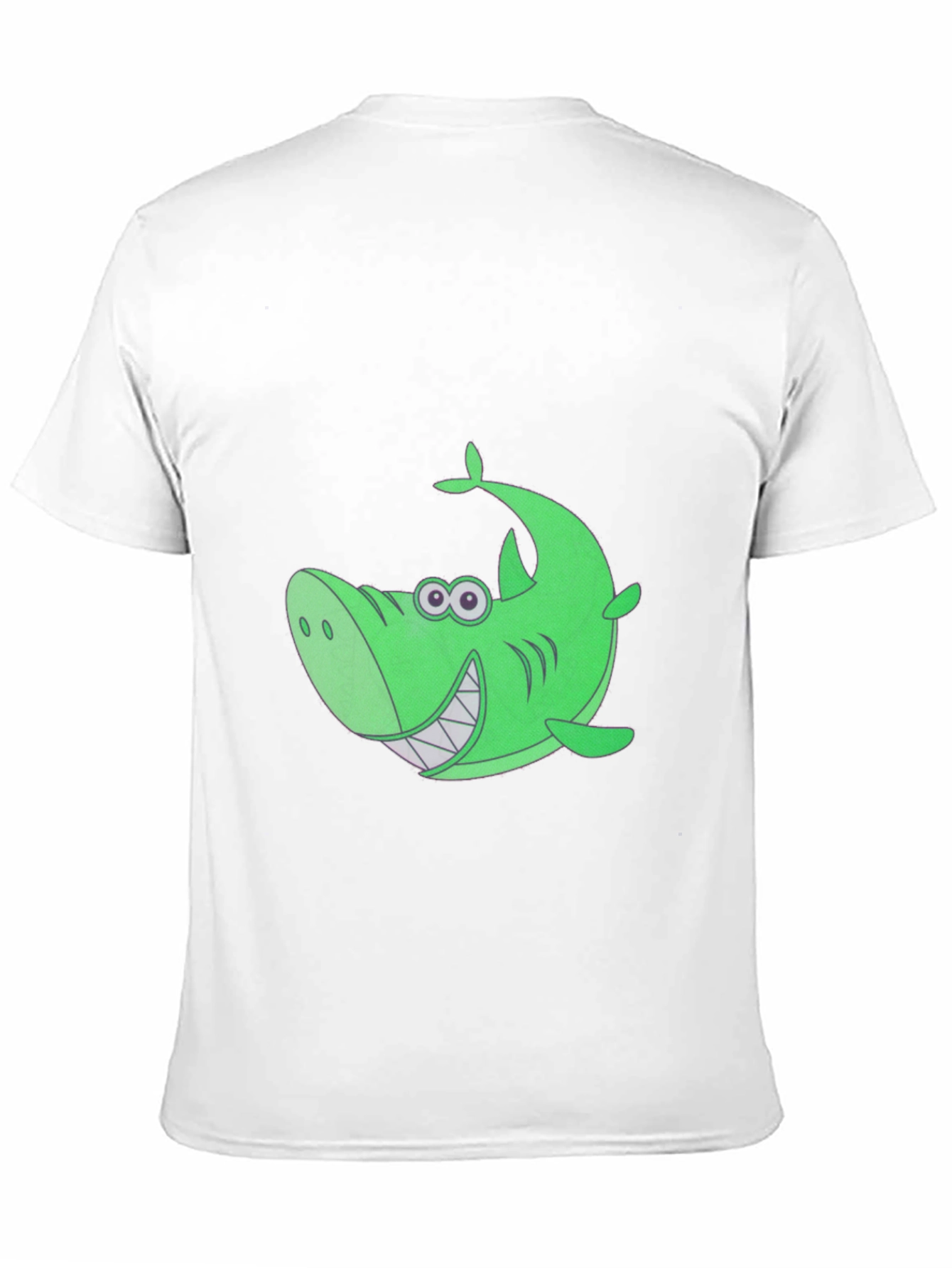 Funky Green Shark Graphic Tee - Black