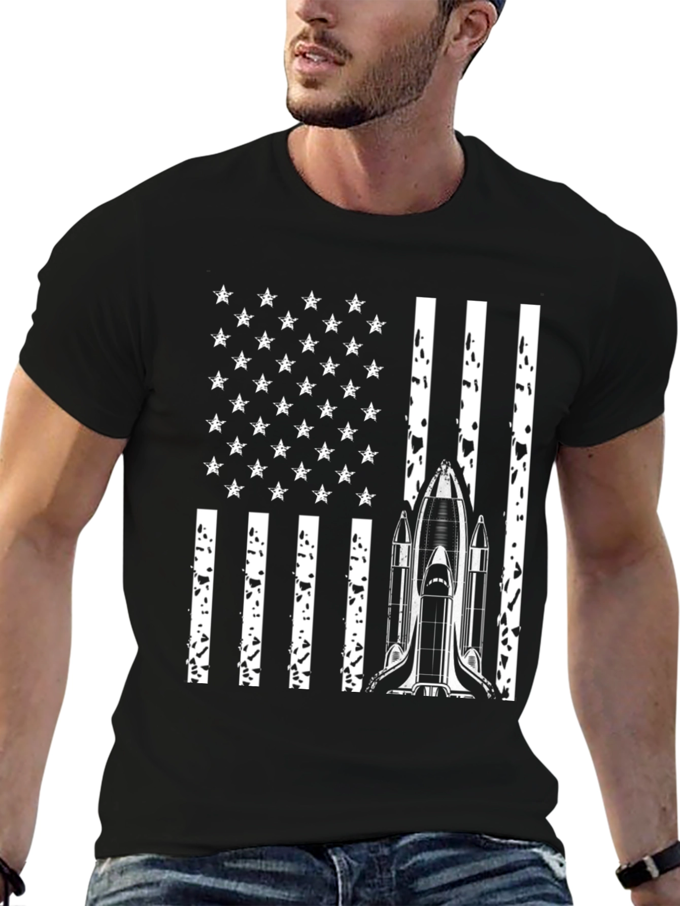 American Flag Space Shuttle T-Shirt