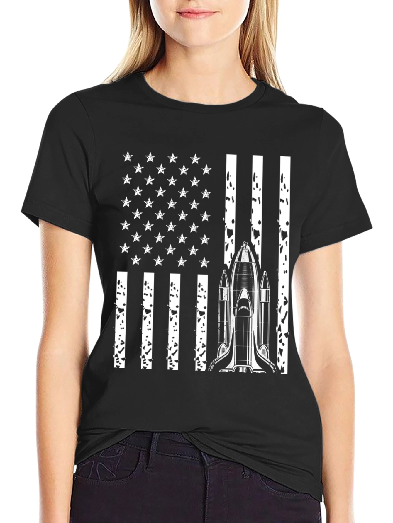 American Flag Space Shuttle T-Shirt