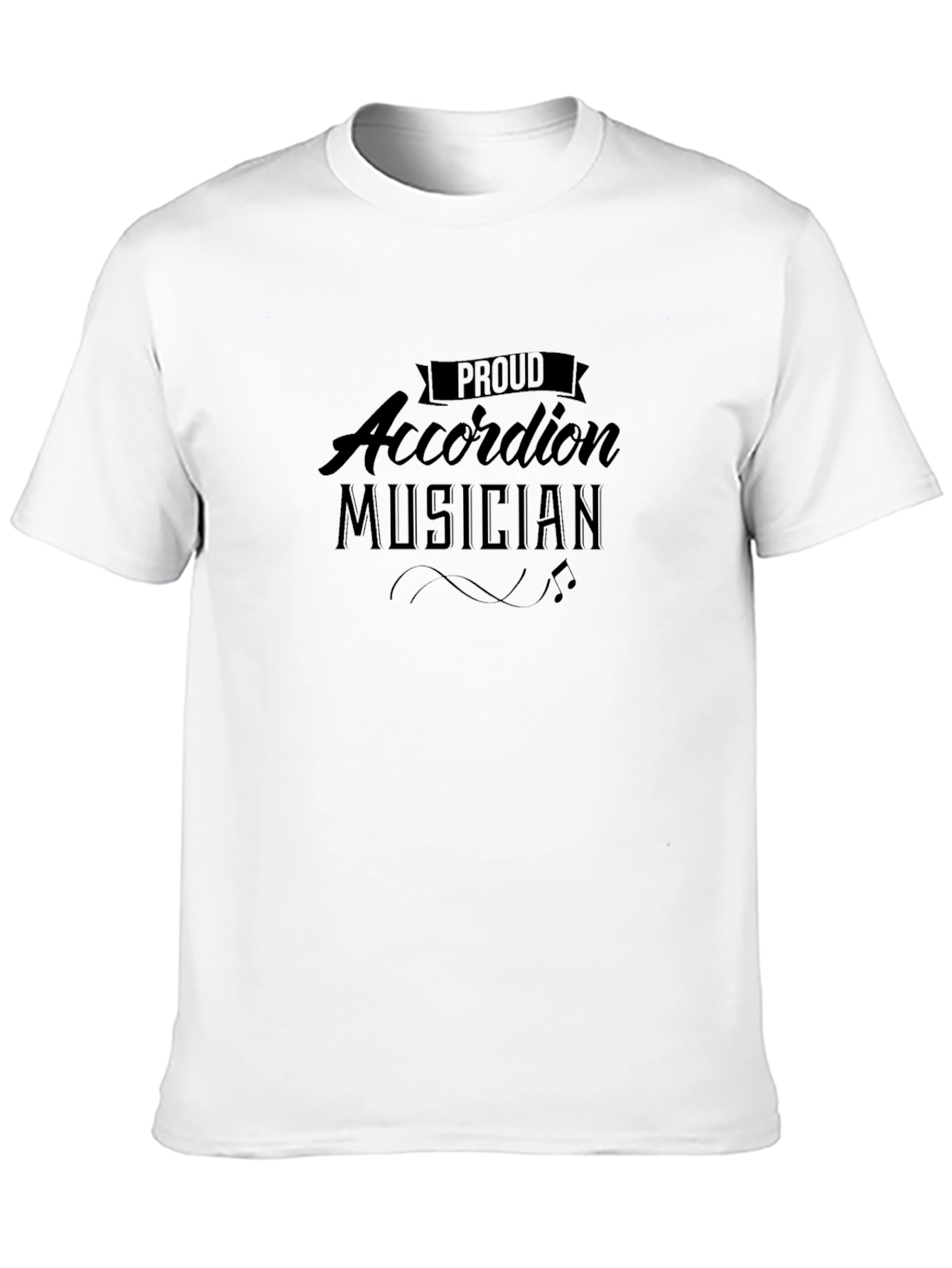 Proud Accordion Musician Black T-Shirt