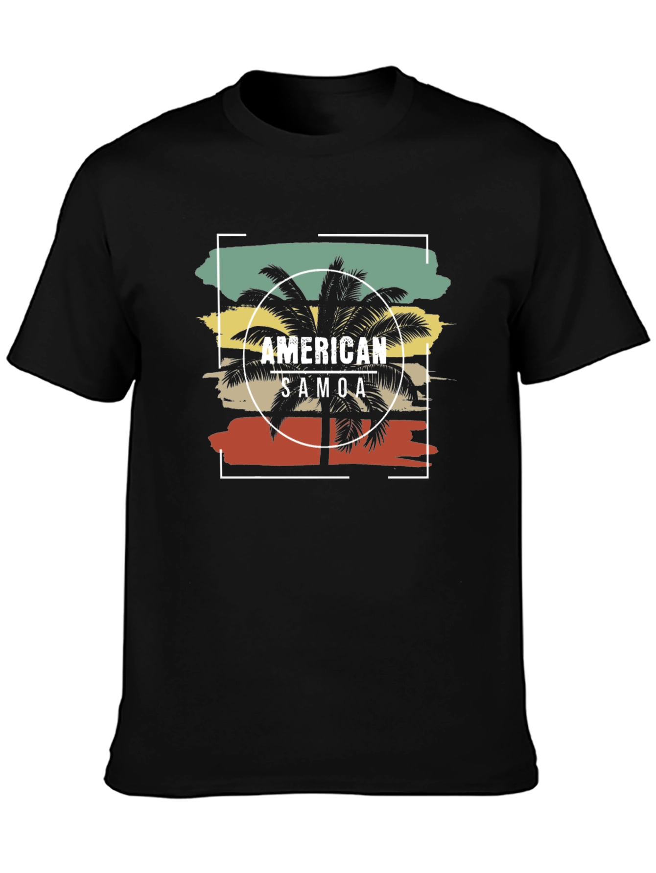 American Samoa Palm Tree Graphic T-Shirt