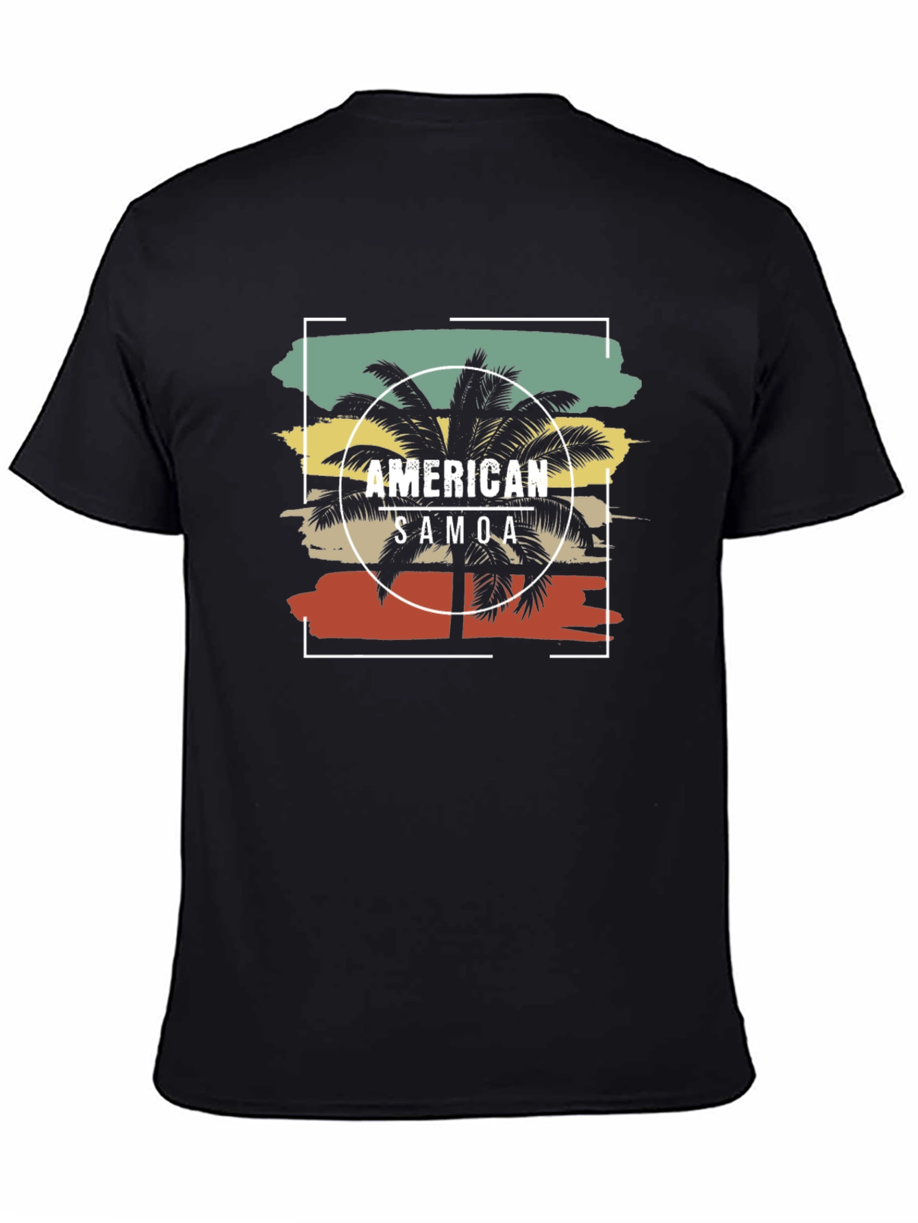 American Samoa Palm Tree Graphic T-Shirt