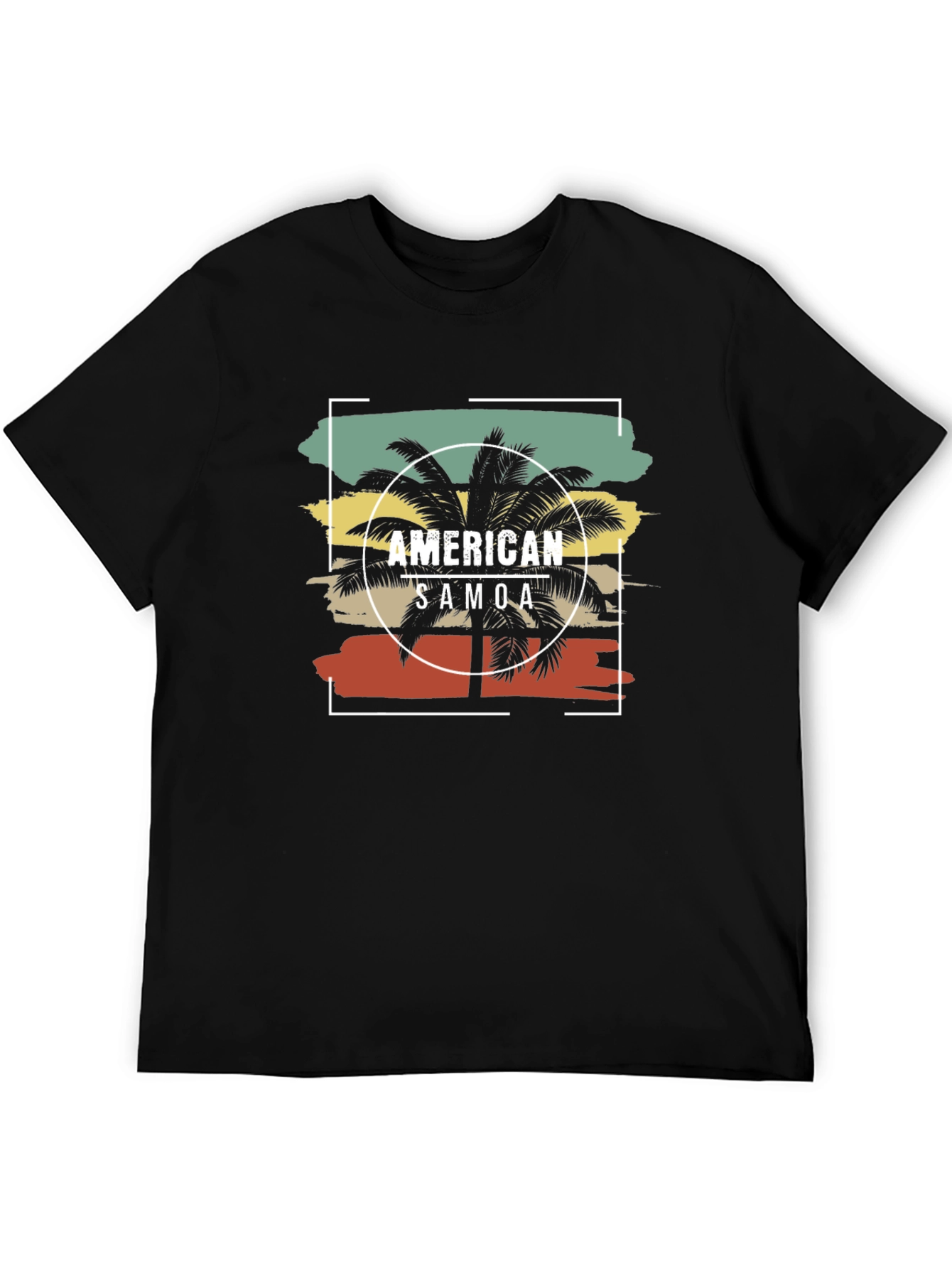 American Samoa Palm Tree Graphic T-Shirt