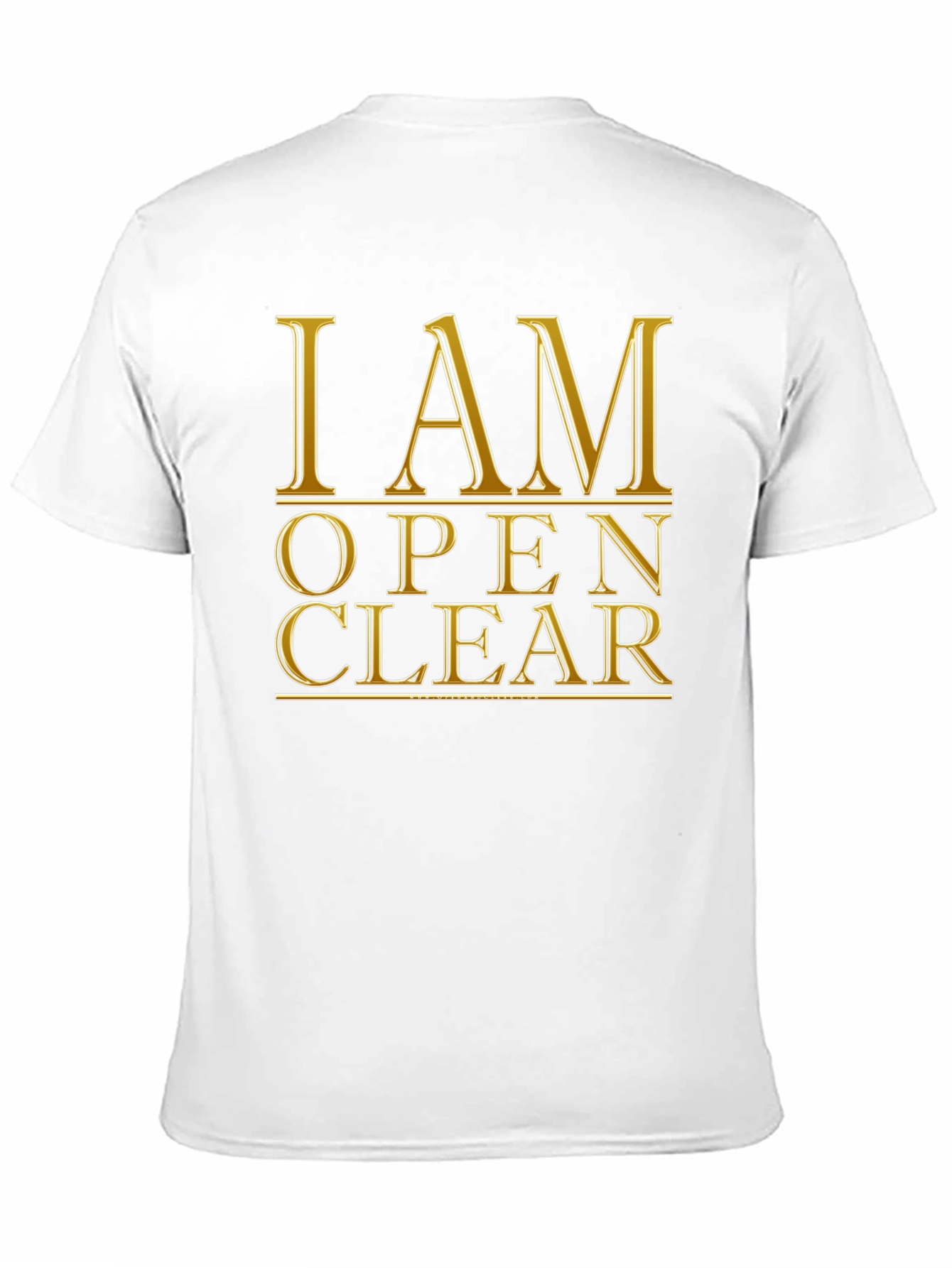 I AM OPEN CLEAR Black Graphic T-Shirt