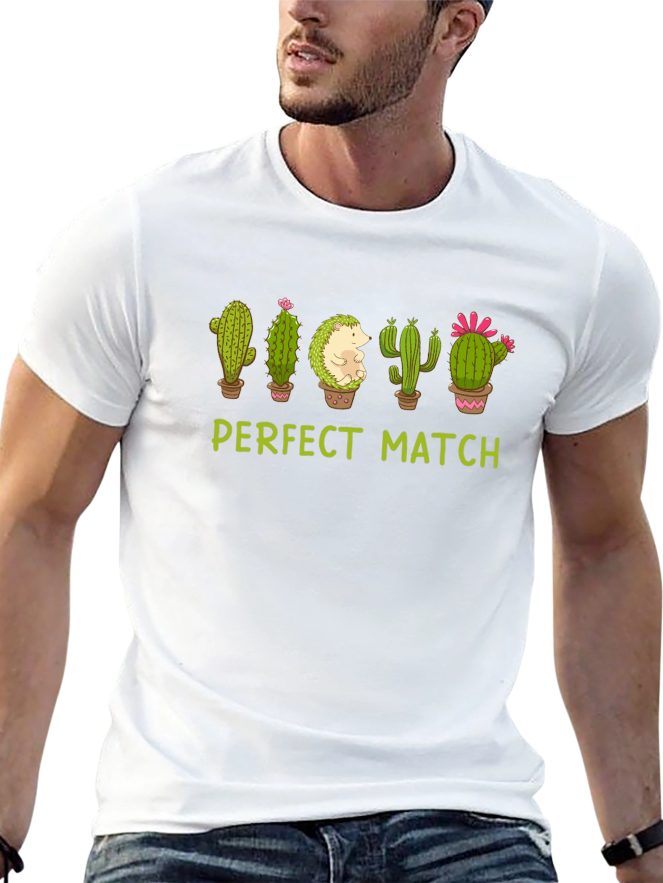 Perfect Match Cactus Hedgehog Graphic Tee