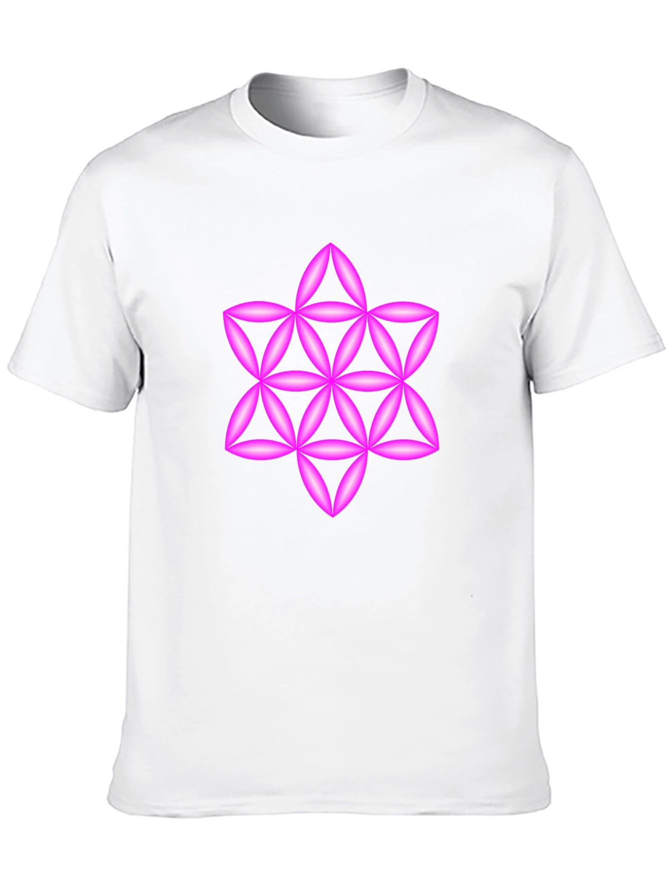 Geometric Star Tee - Black Cotton Blend Casual Wear