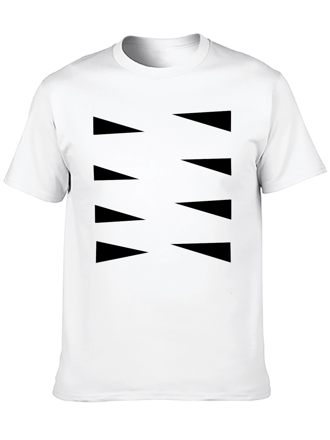 Mens Black Tee with Triangle Design