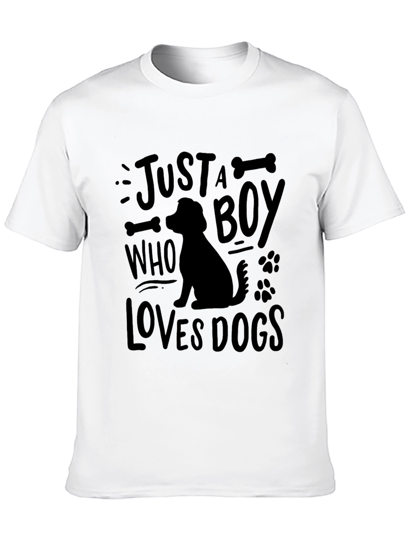 Just a Boy Who Loves Dogs Graphic T-Shirt