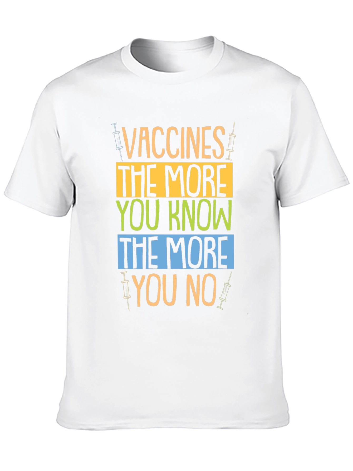 Vaccines The More You Know Mens Black T-Shirt