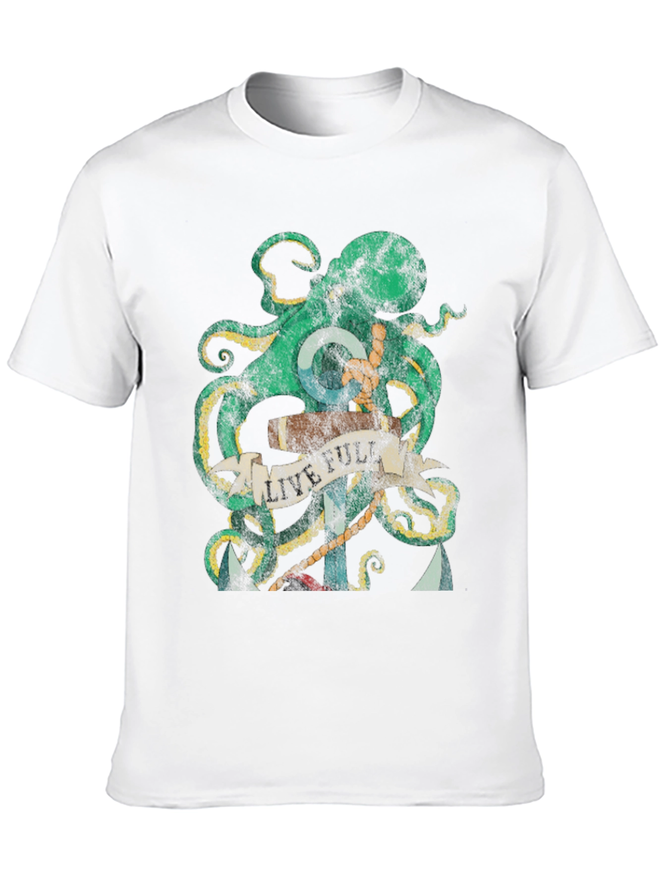 Octopus Anchor Graphic Tee - Live Full