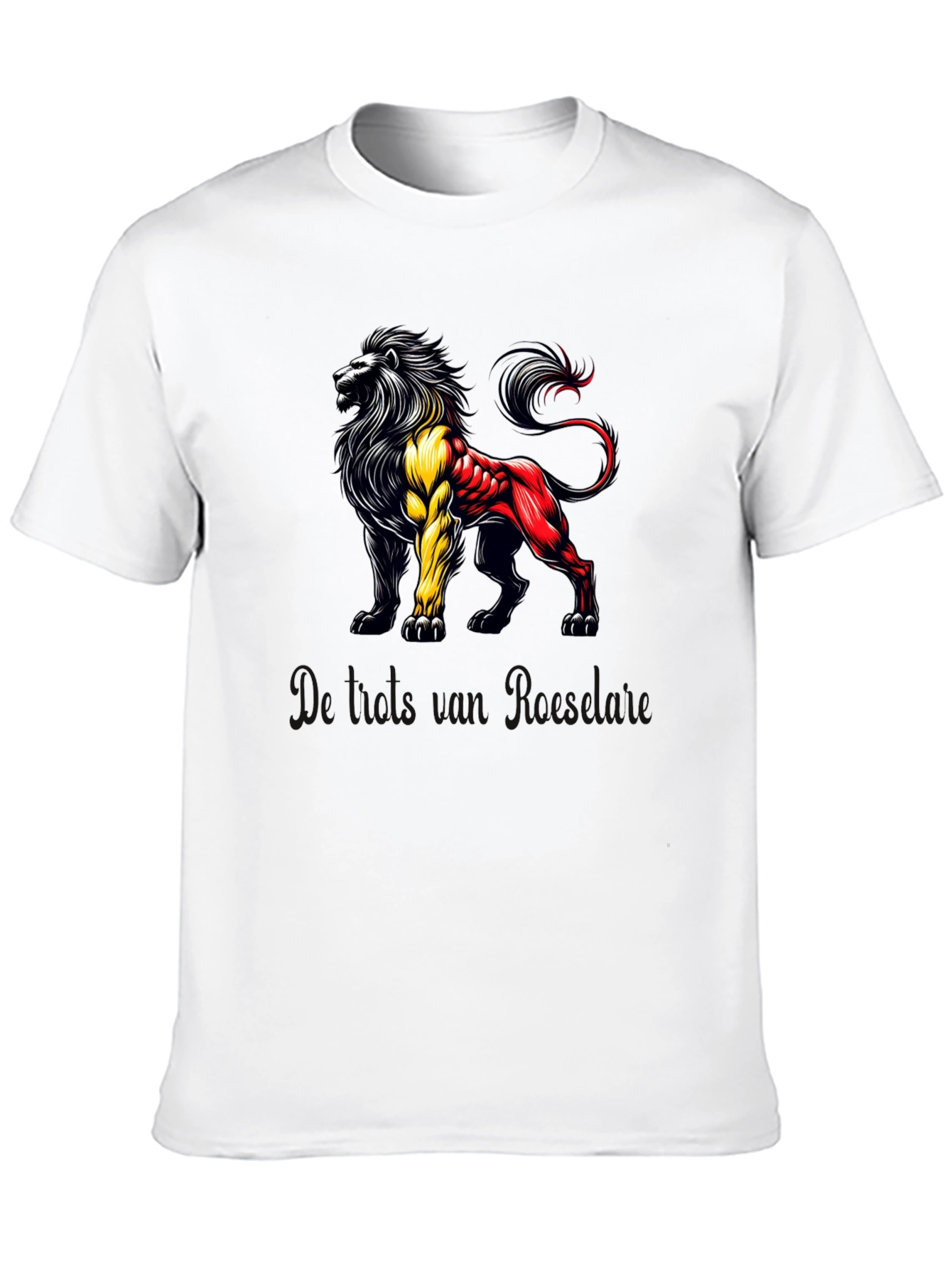 Belgian Lion T-Shirt - Black Bold Design