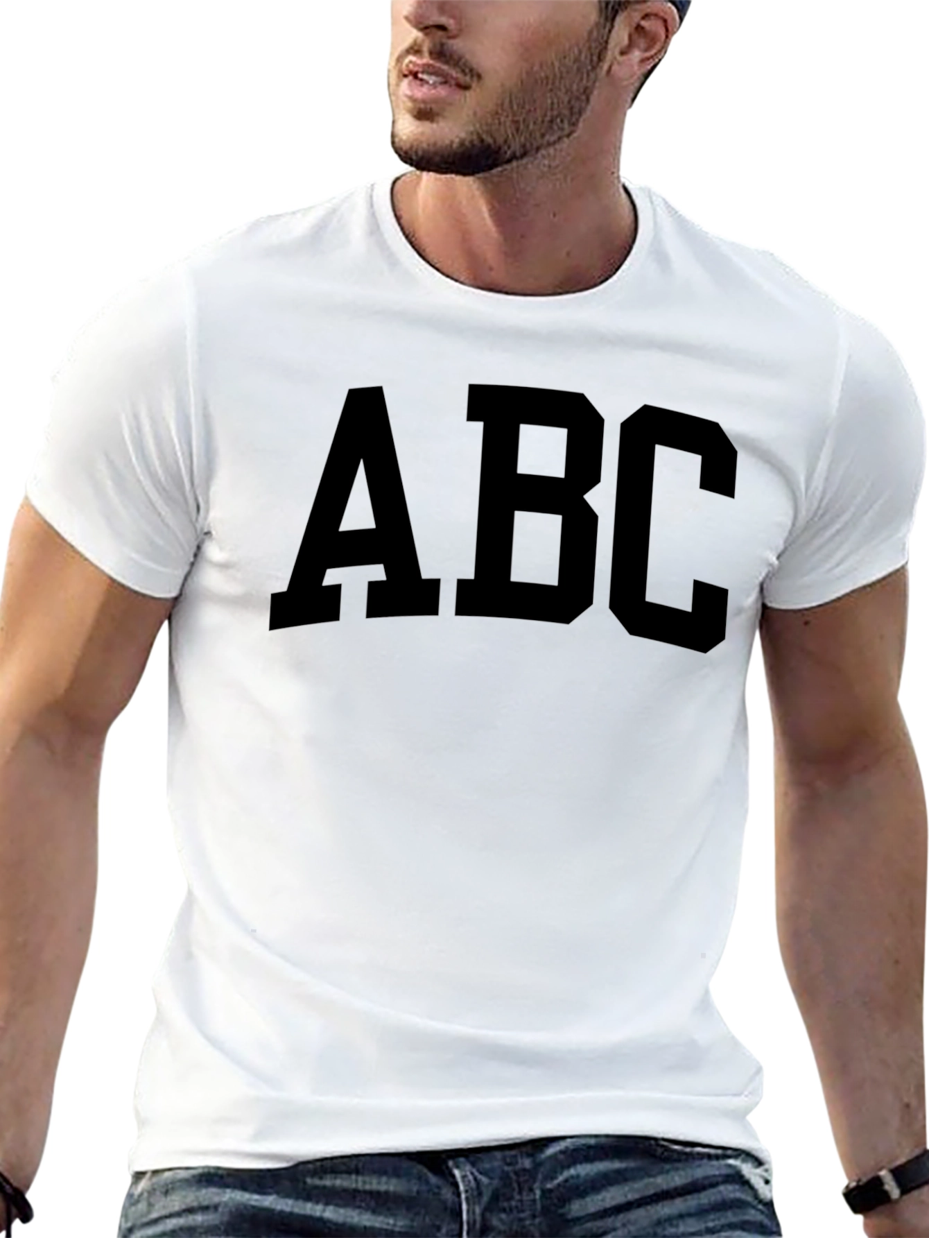 Bold ABC Graphic Tee - Classic Cotton Comfort