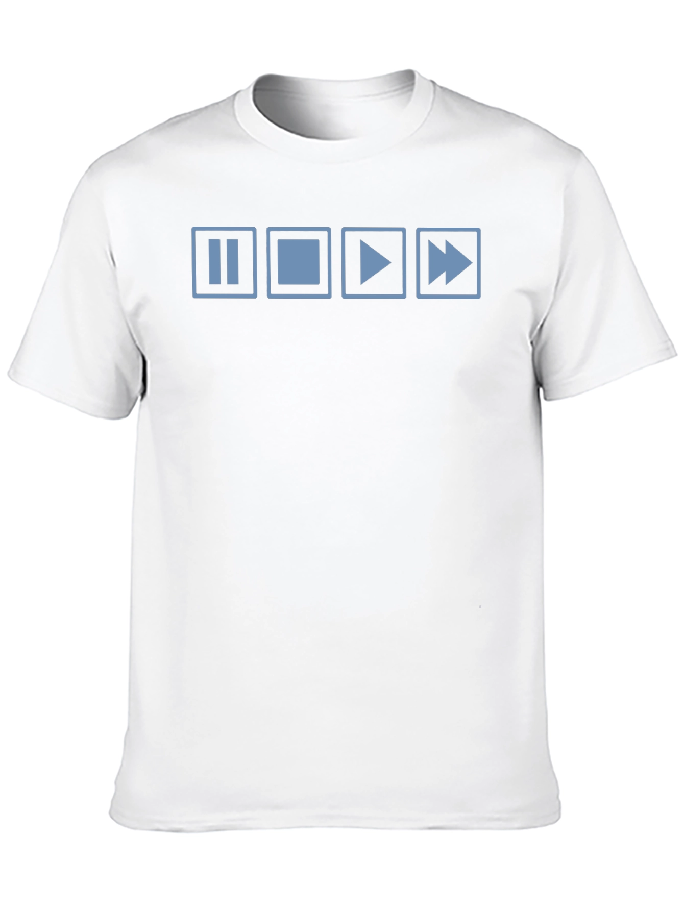 Pause Stop Play Fast Forward Graphic Tee