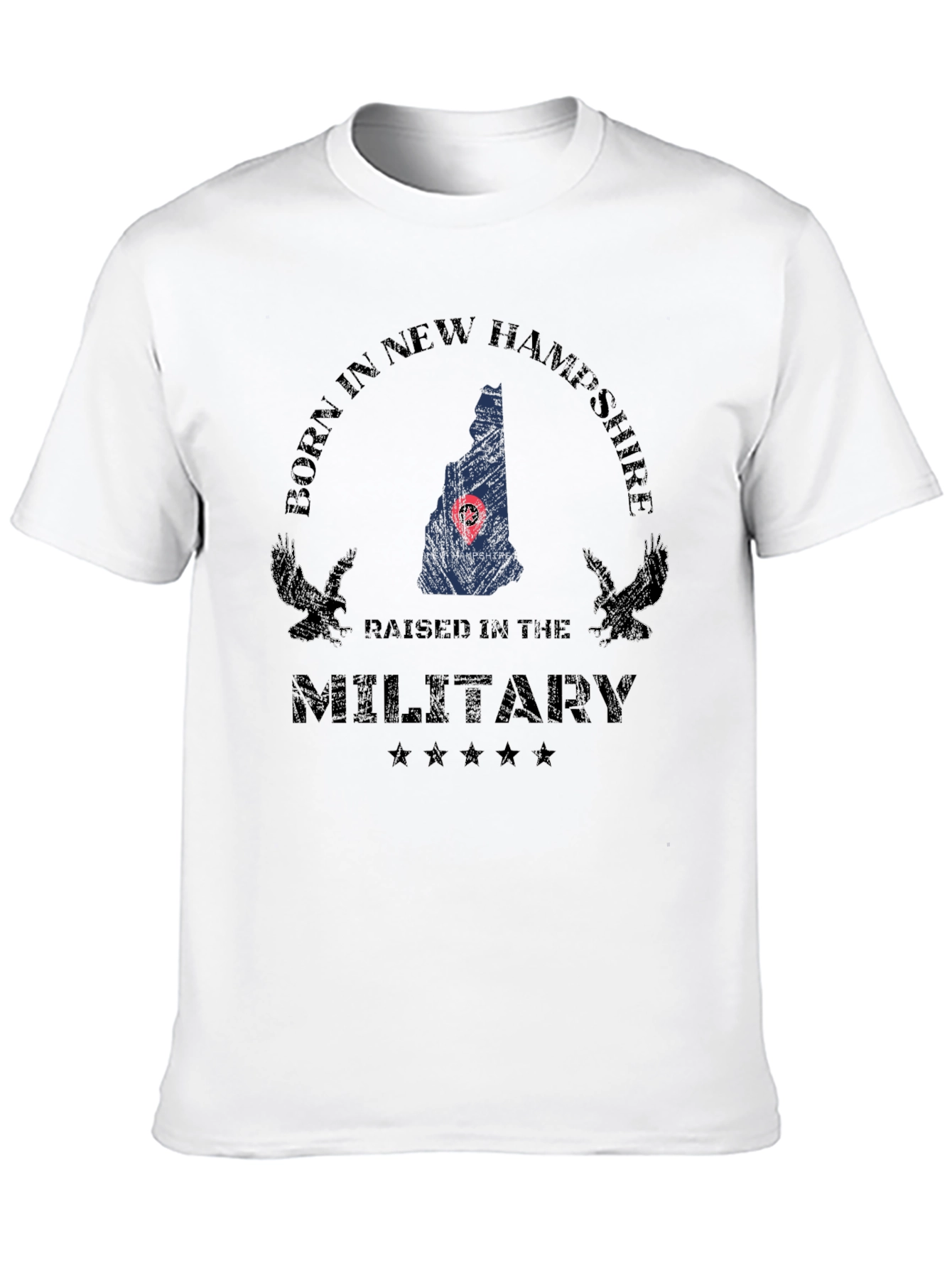 New Hampshire Military Pride Graphic T-Shirt