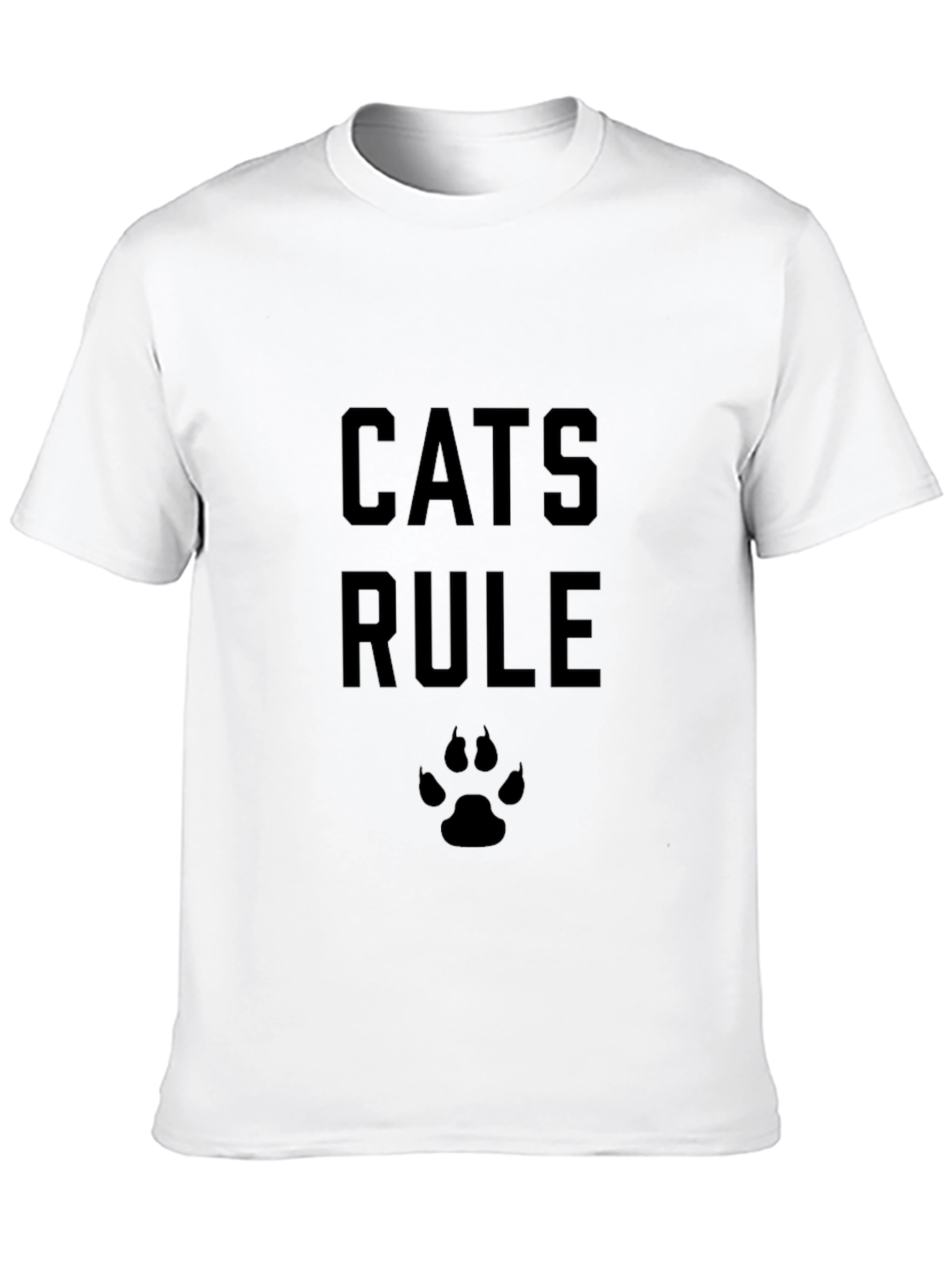 Cats Rule Black T-Shirt