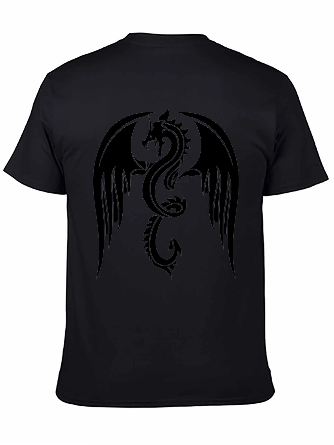Mens Black Dragon Graphic T-Shirt