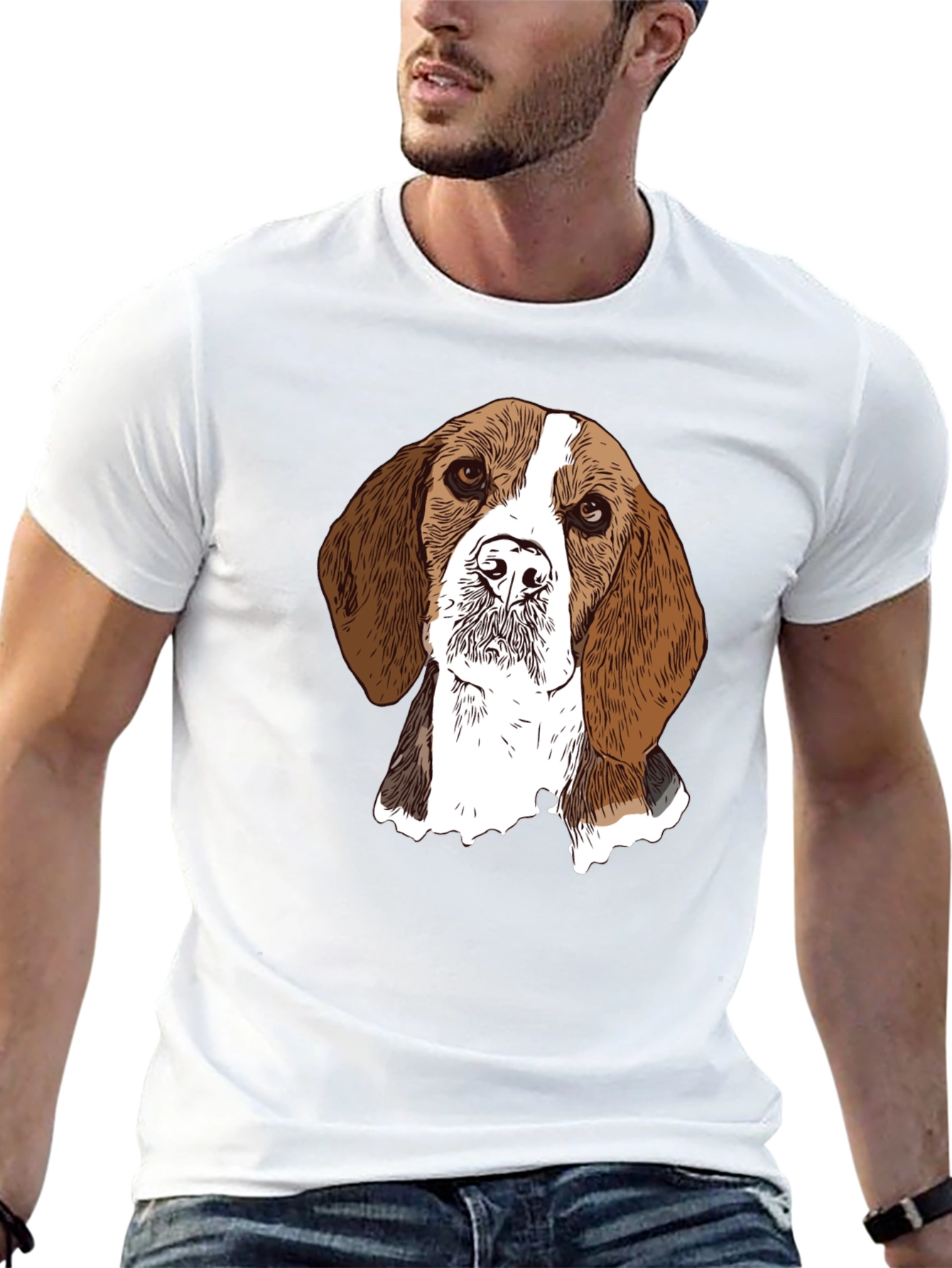 Beagle Dog Graphic Tee - Unisex Black T-Shirt