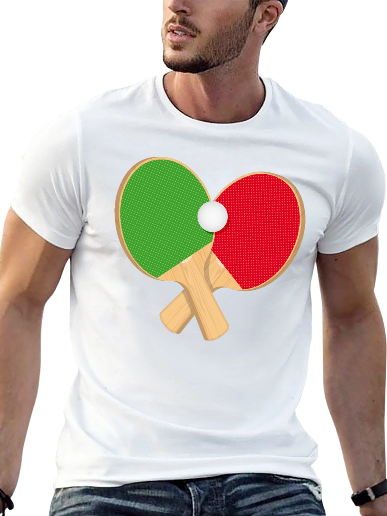 Ping Pong Paddles Heart T-Shirt - Table Tennis Love!