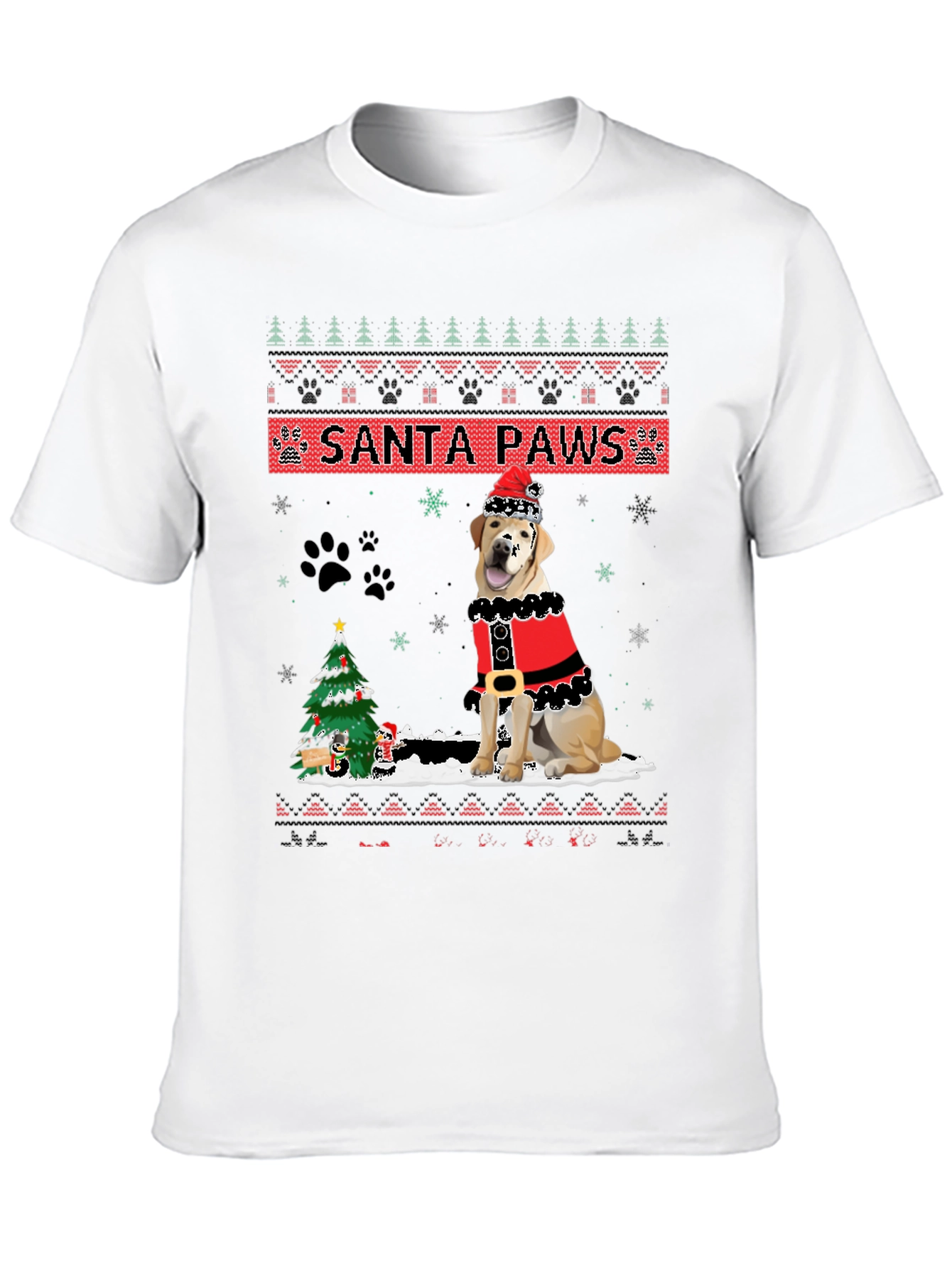 Santa Paws Dog Christmas T-Shirt