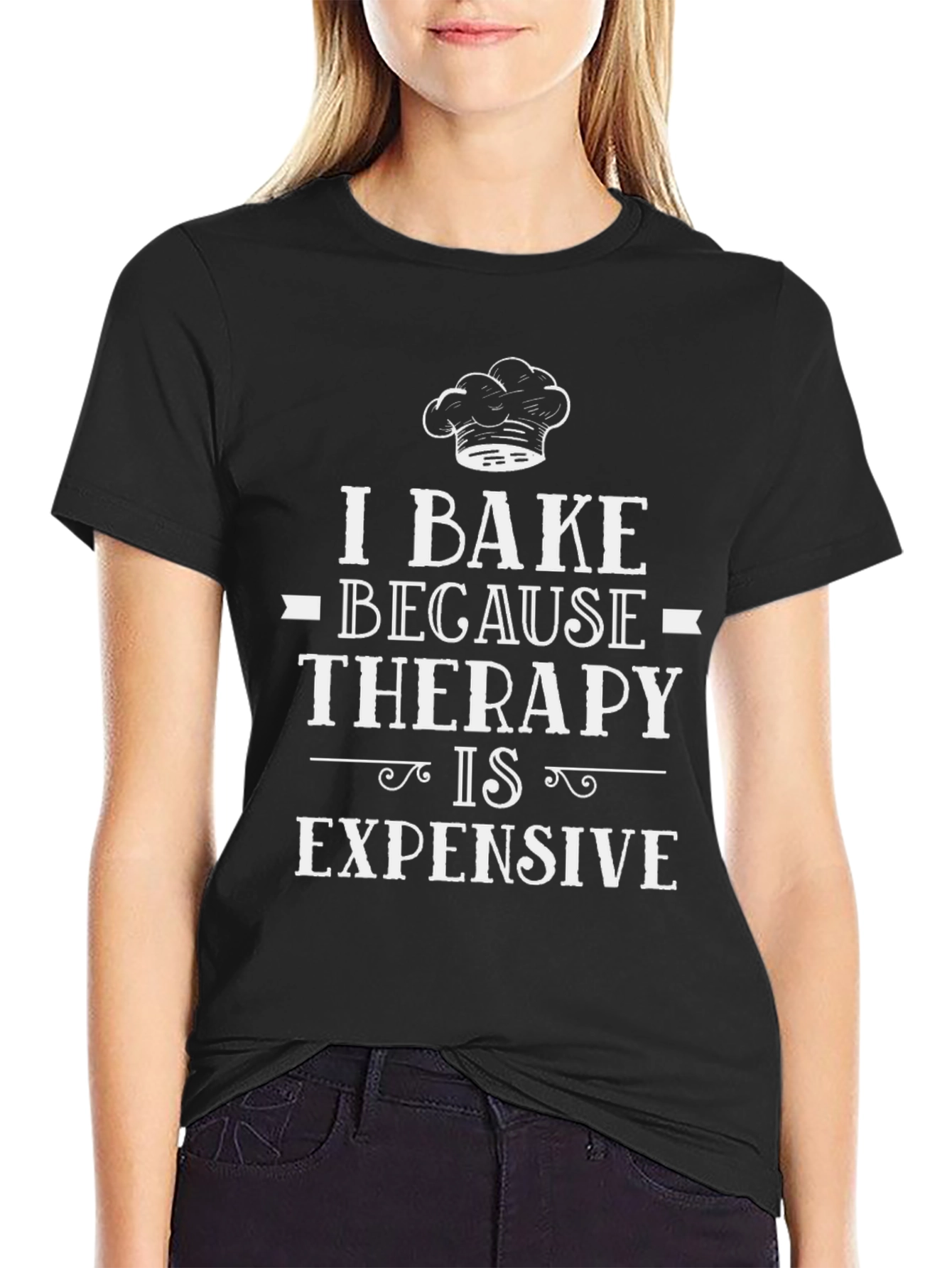 I Bake Because Therapy Is Expensive Graphic Tee