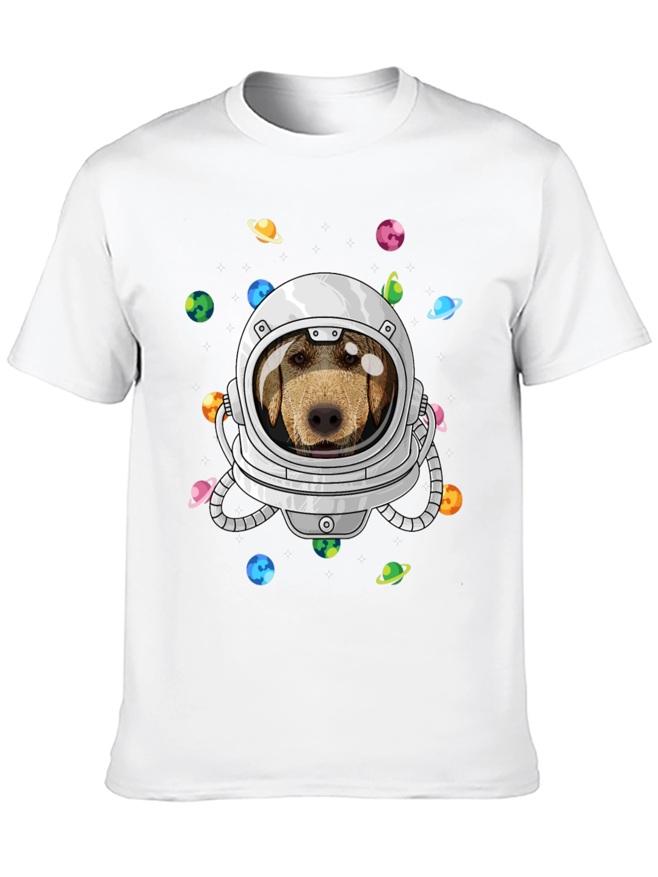 Dog Astronaut T-Shirt Space Planets
