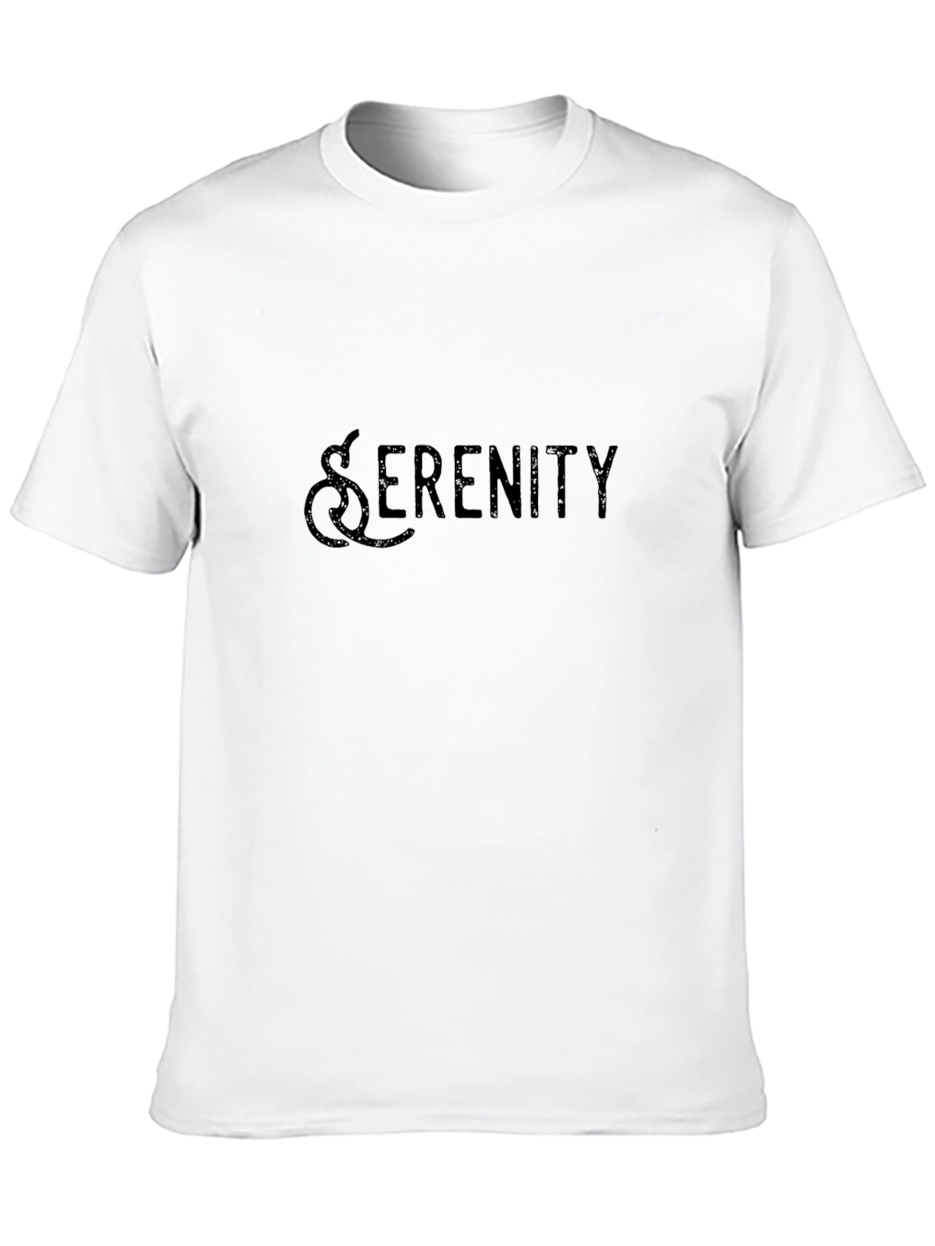 Serenity Graphic Print Black T-Shirt