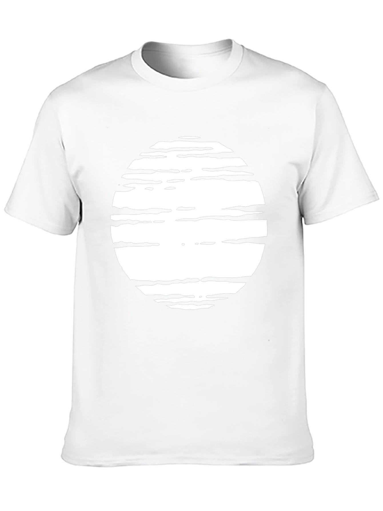 Stripped Circle Graphic Black T-Shirt
