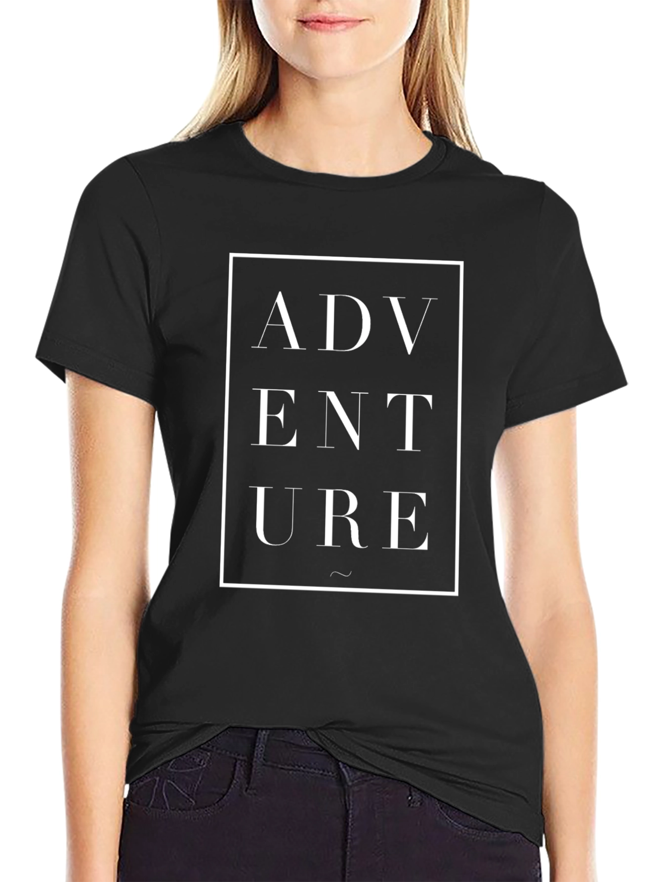 Adventure Graphic Tee - Black Cotton T-Shirt