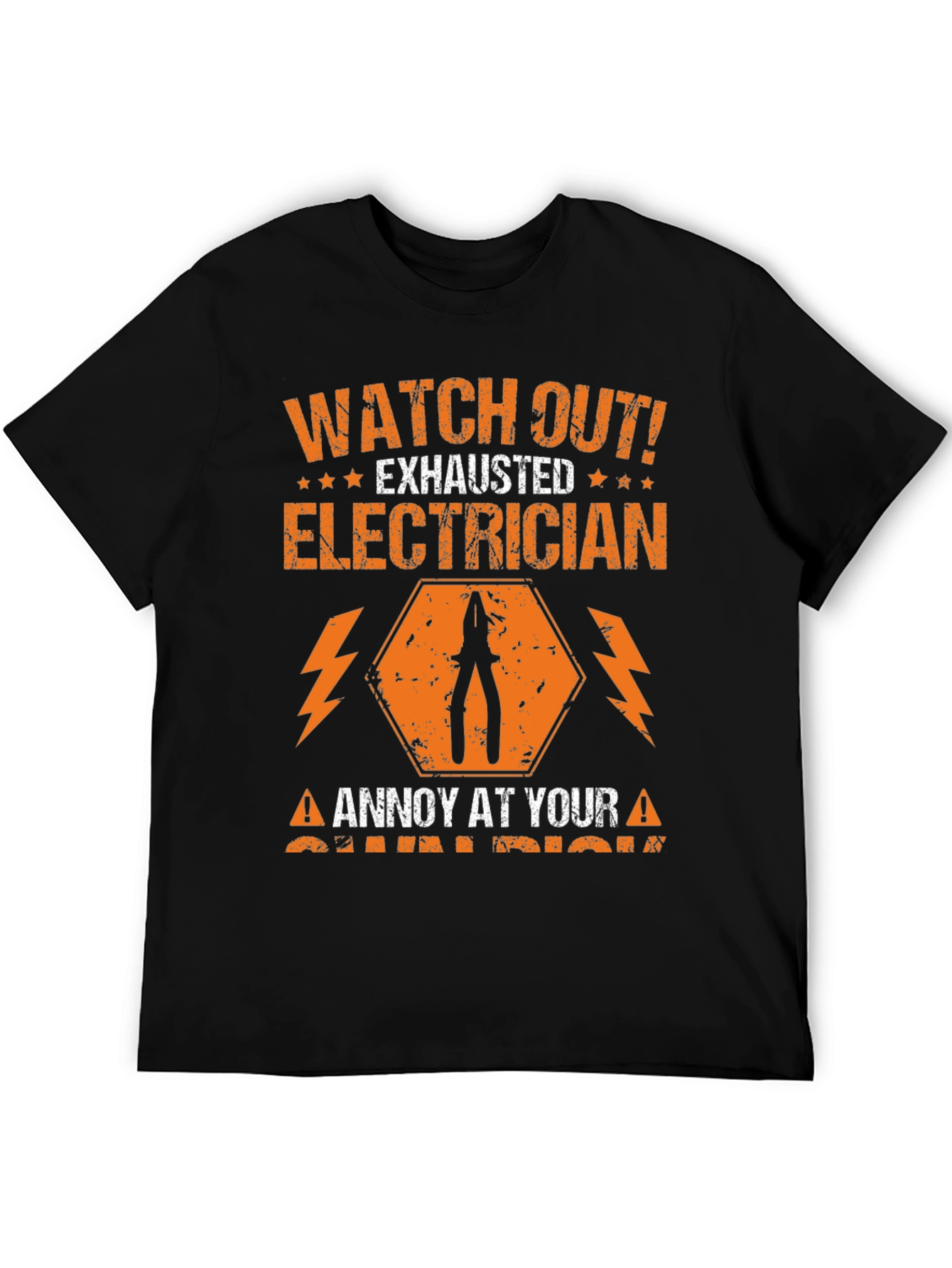 Exhausted Electrician Humor T-Shirt