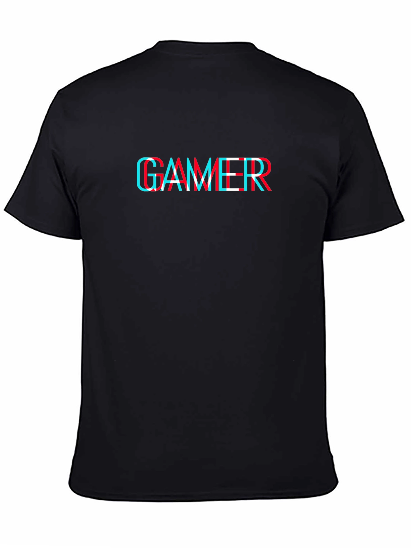 Gamer Glitch Style T-Shirt - Black