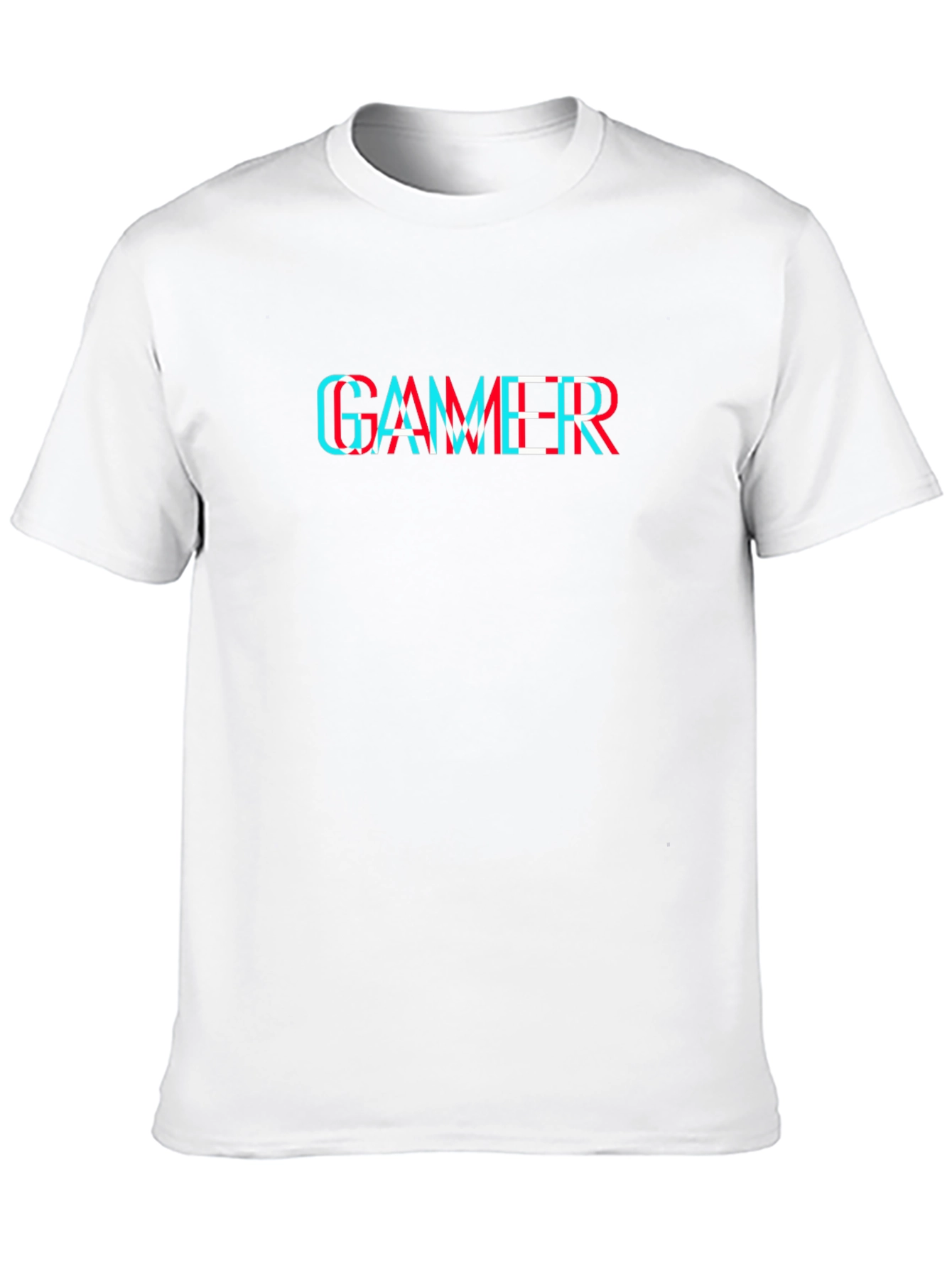 Gamer Glitch Style T-Shirt - Black