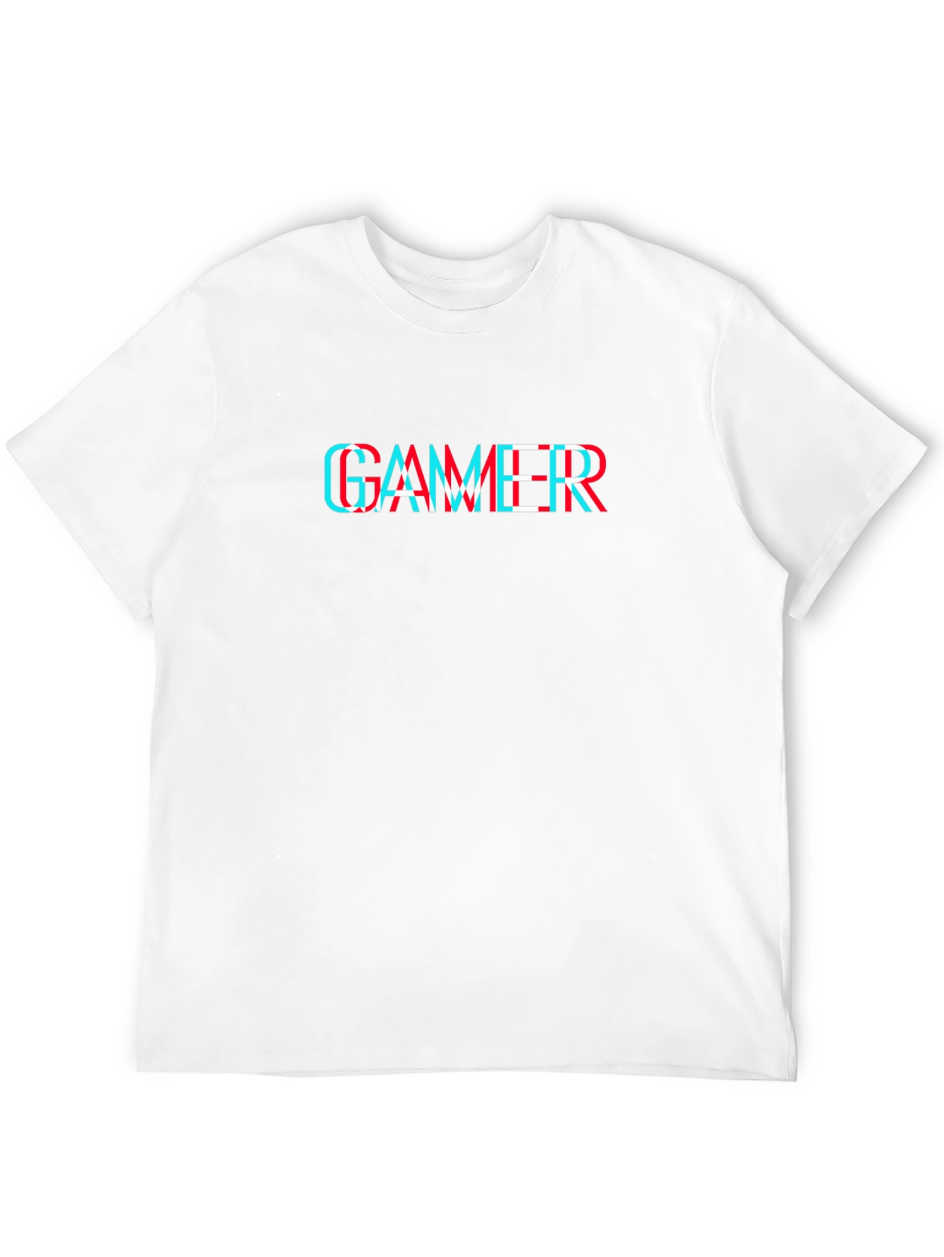 Gamer Glitch Style T-Shirt - Black