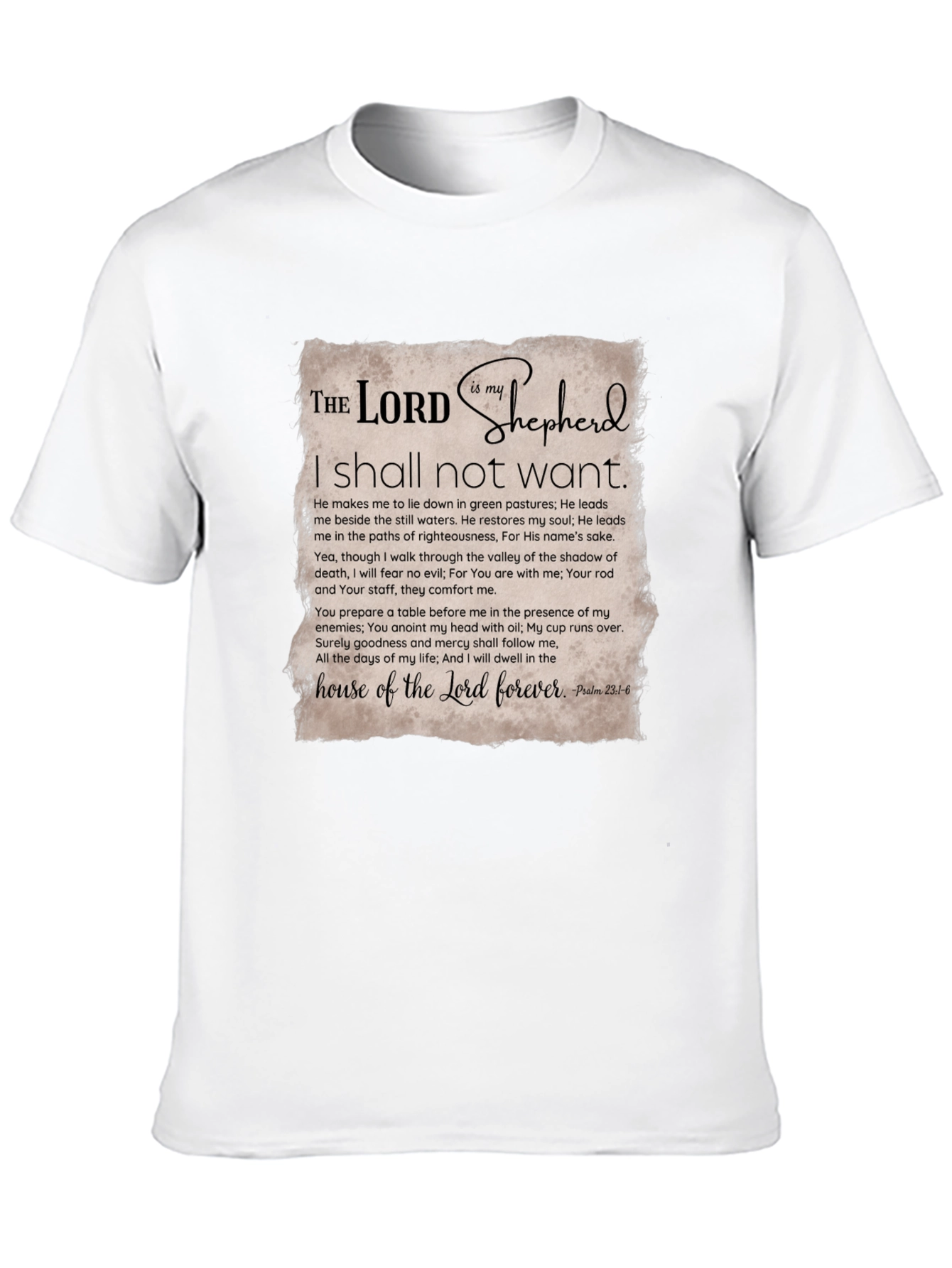 The Lord is My Shepherd Black T-Shirt