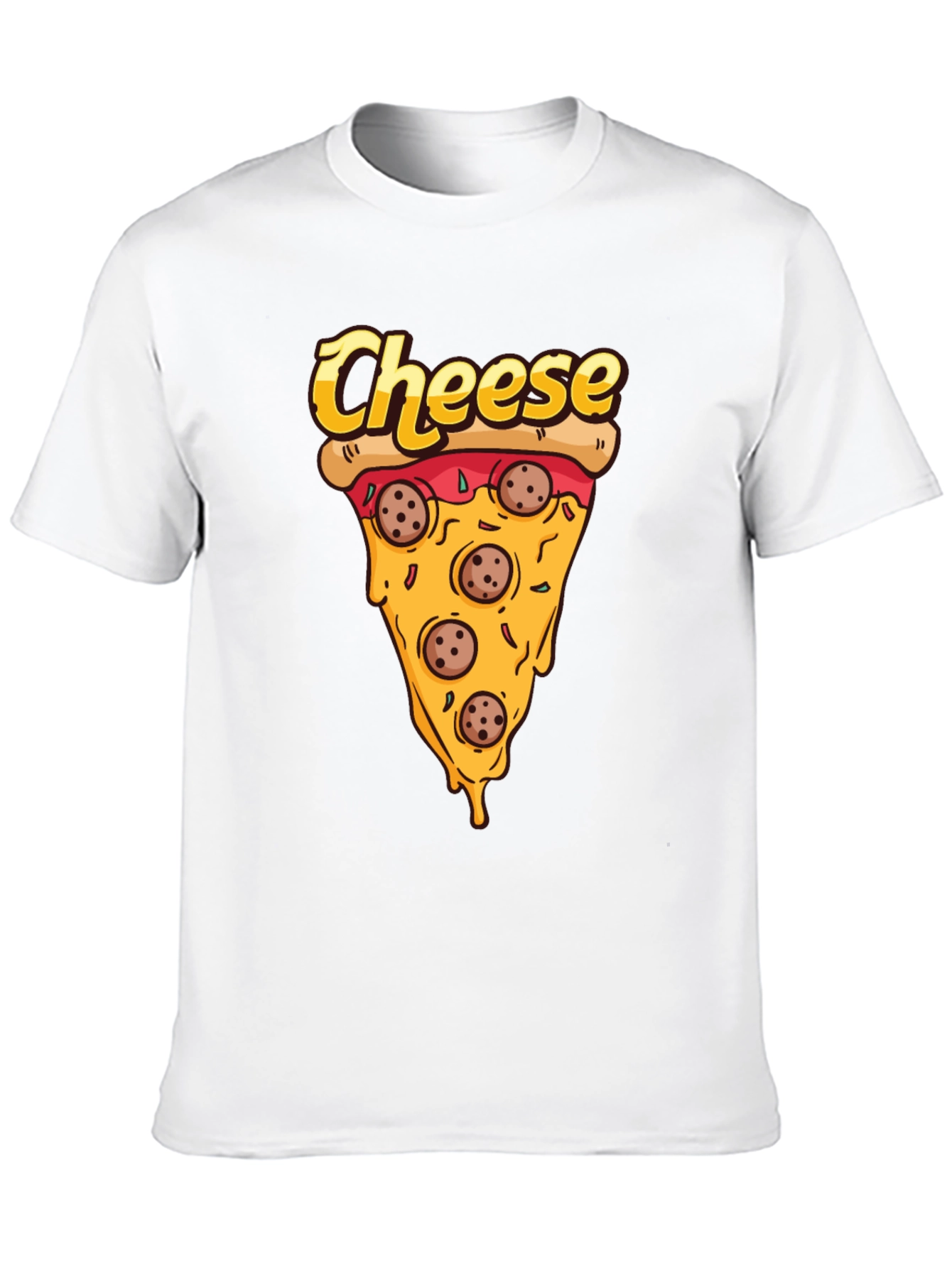Pizza Cheese Slice Graphic T-Shirt