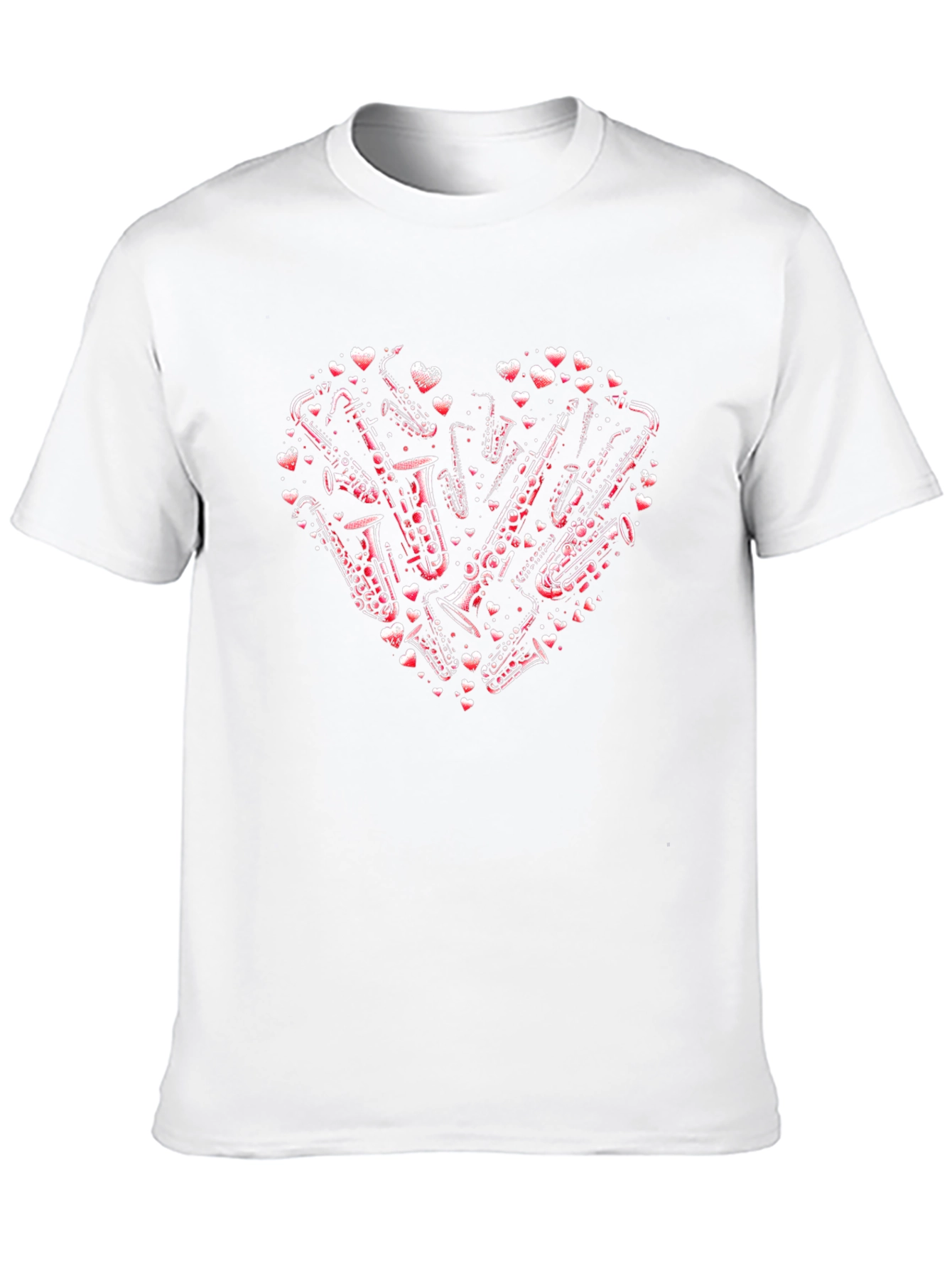 Saxophone Heart Graphic Tee