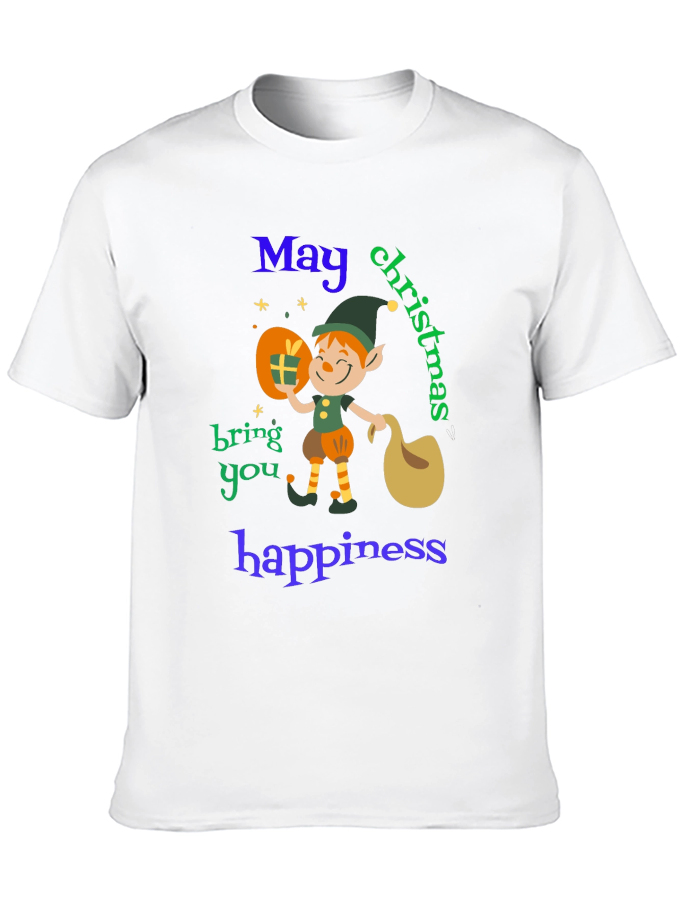 Christmas Elf T-Shirt - May Christmas Bring You Happiness