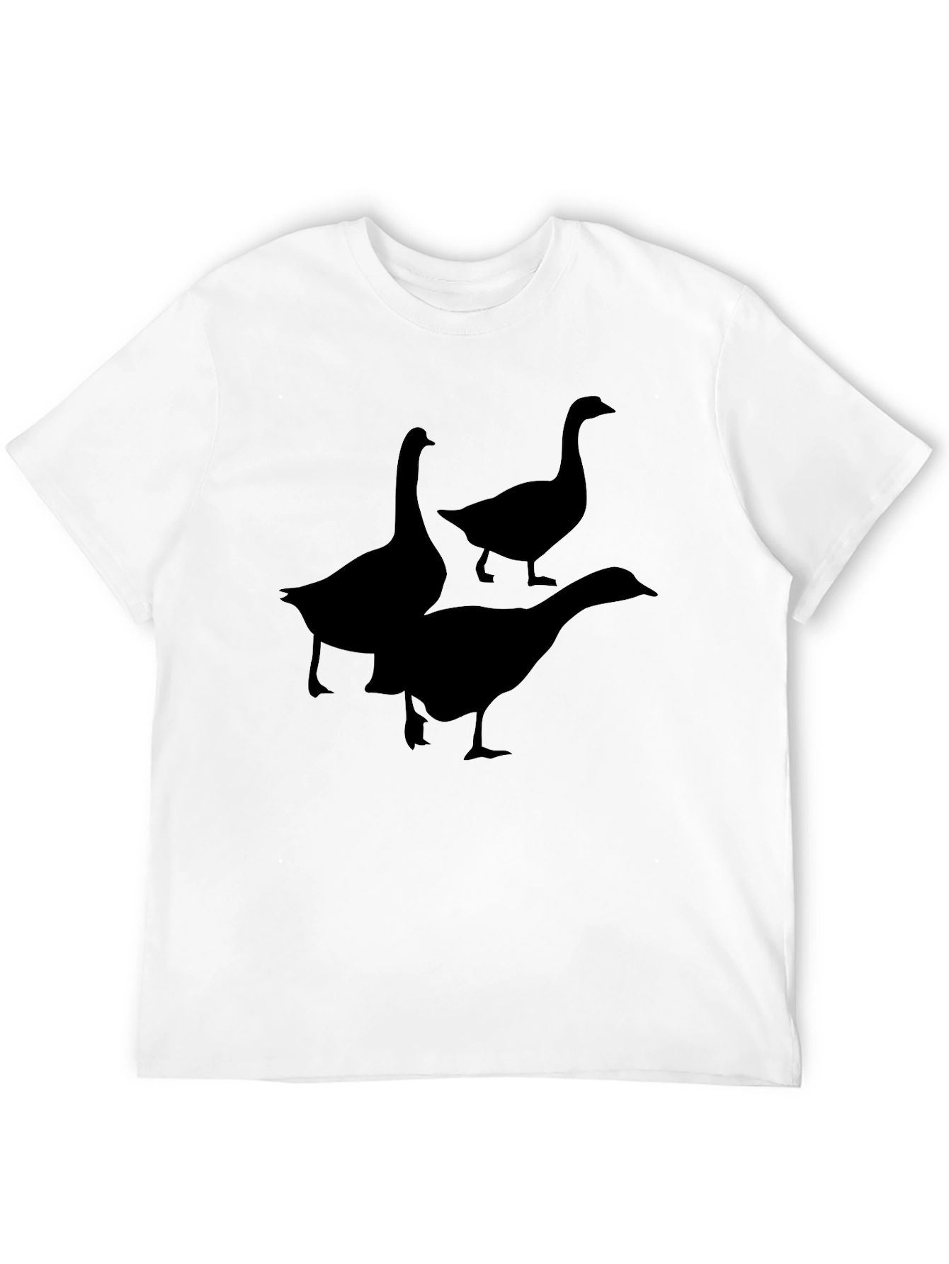 Goose Silhouette Tee - Black Cotton T-Shirt