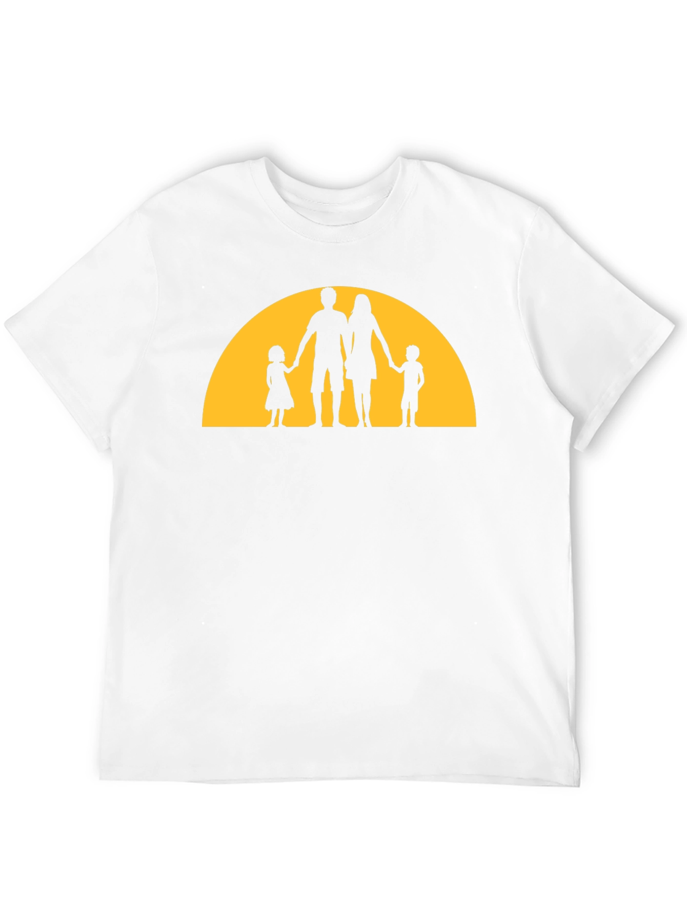 Family Silhouette Graphic Tee - Black