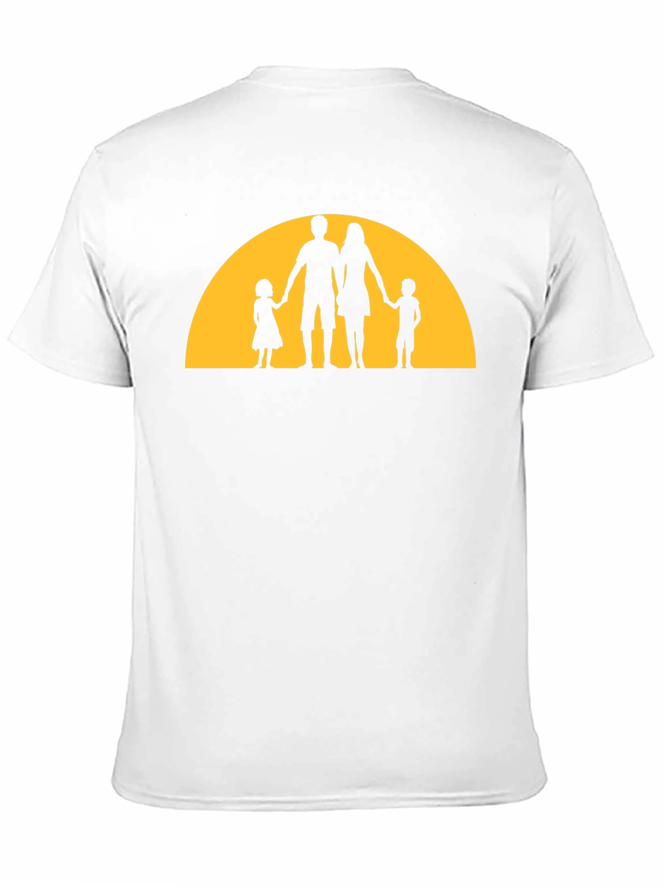 Family Silhouette Graphic Tee - Black