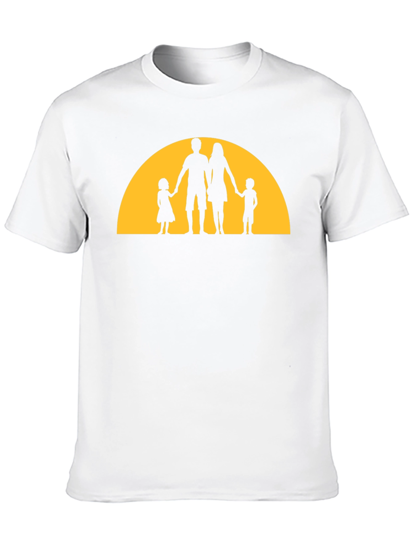 Family Silhouette Graphic Tee - Black