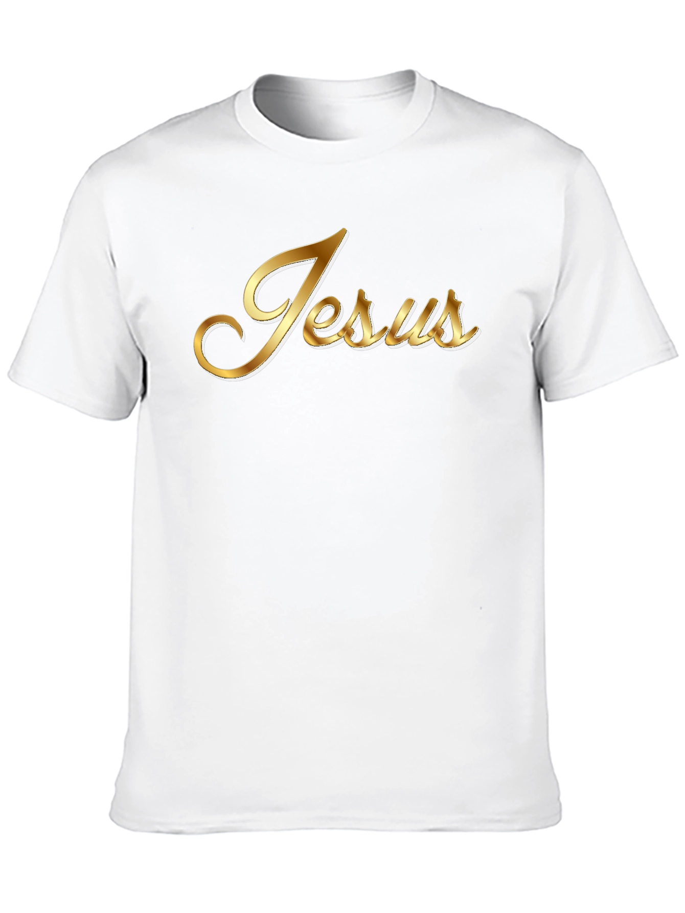 Jesus Gold Script Black T-Shirt
