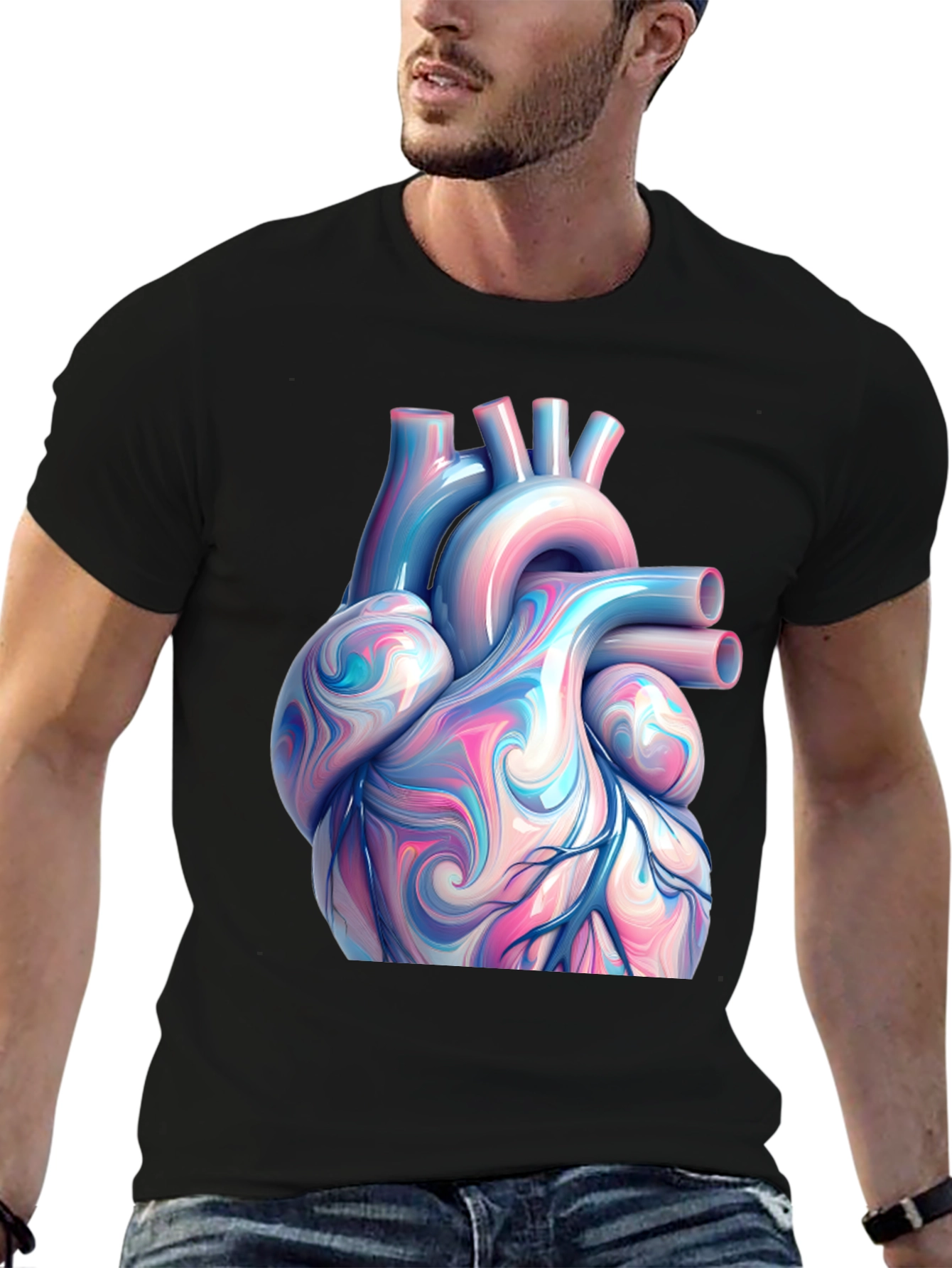 Anatomical Heart Graphic Tee - Artistic Print