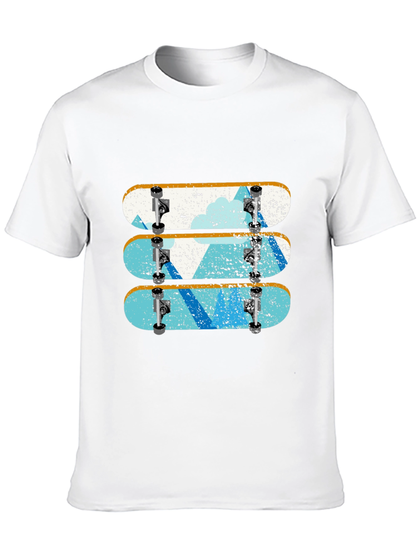 Skateboard Stack Graphic Tee - Urban Style