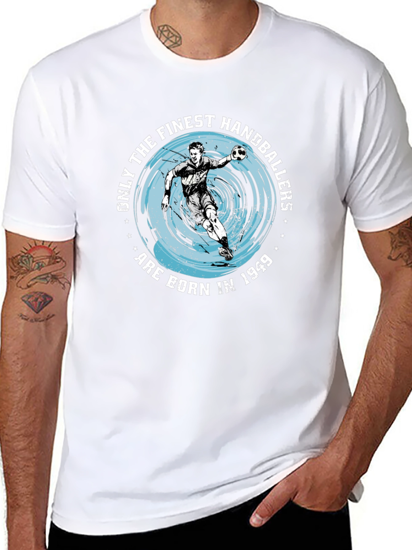 Finest Handballers Born in 1949 Black T-Shirt