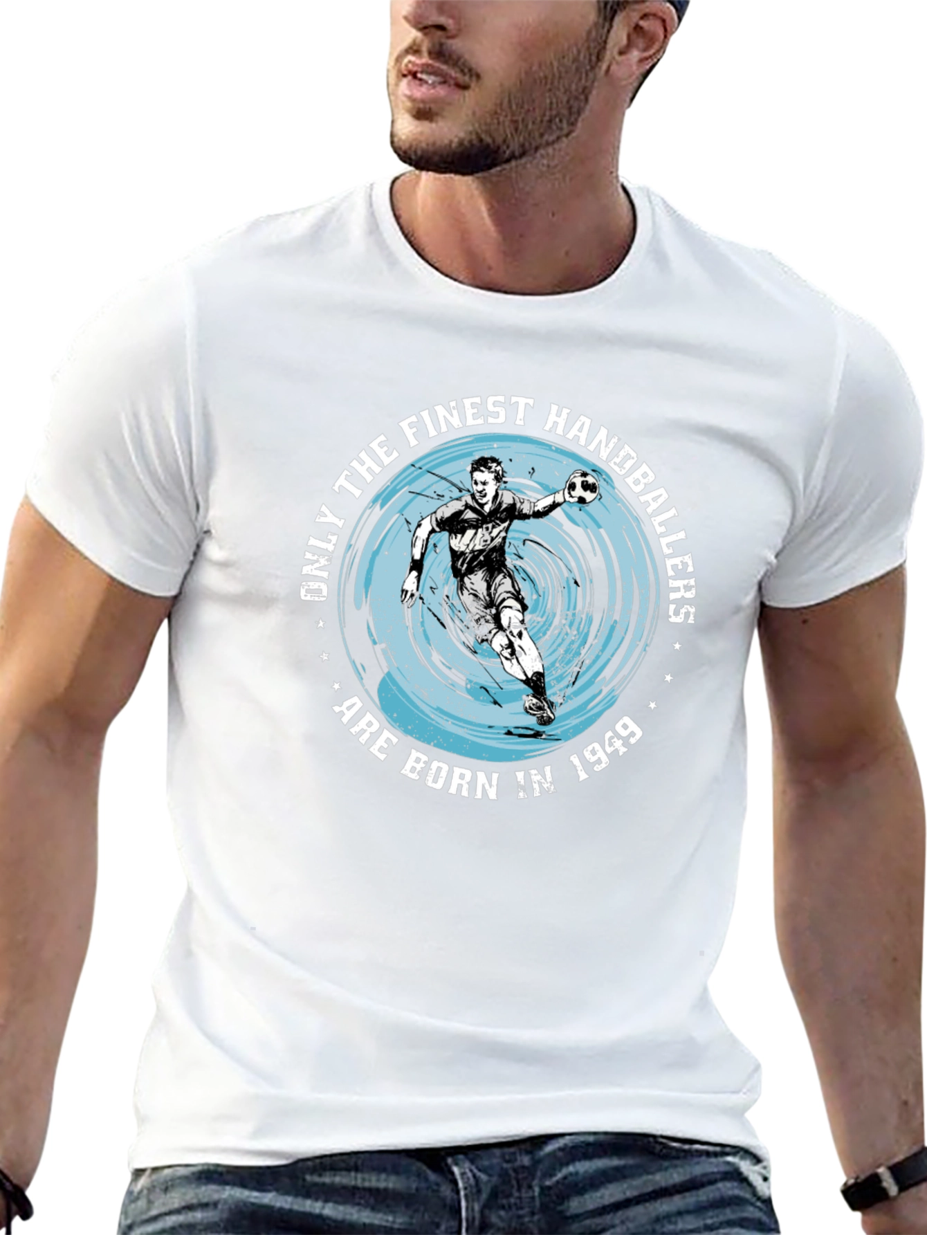Finest Handballers Born in 1949 Black T-Shirt