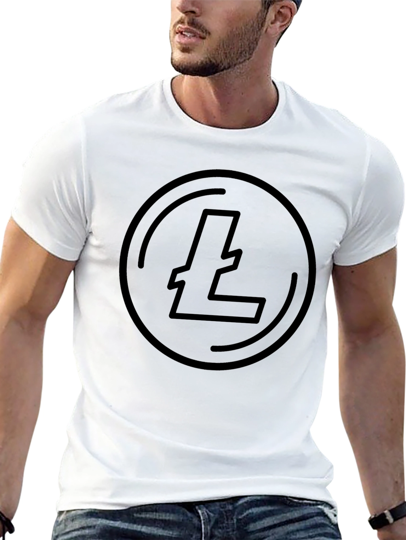 Litecoin Crypto Tee - Mens Black T-Shirt