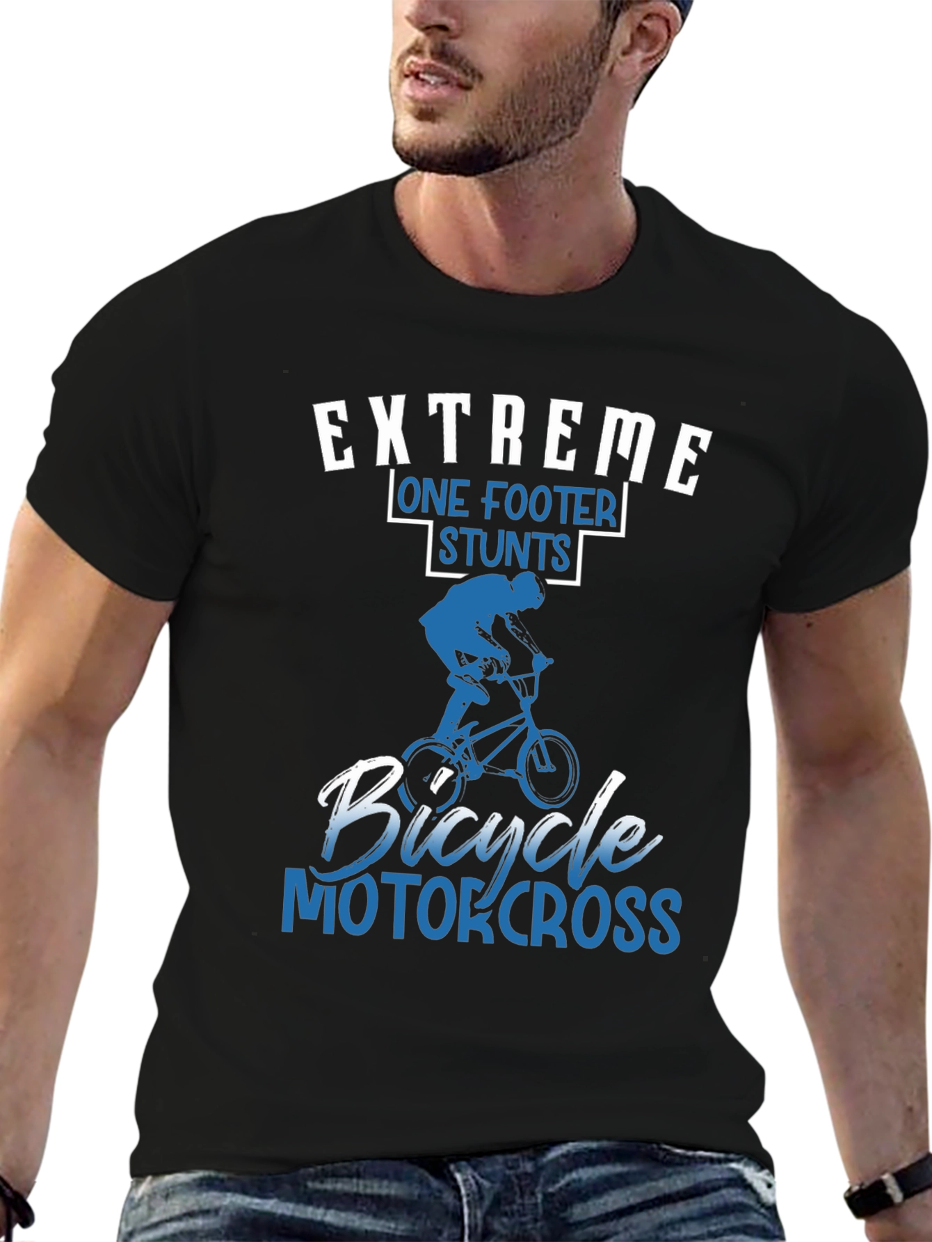 Extreme Bicycle Motocross One Footer Stunts T-Shirt