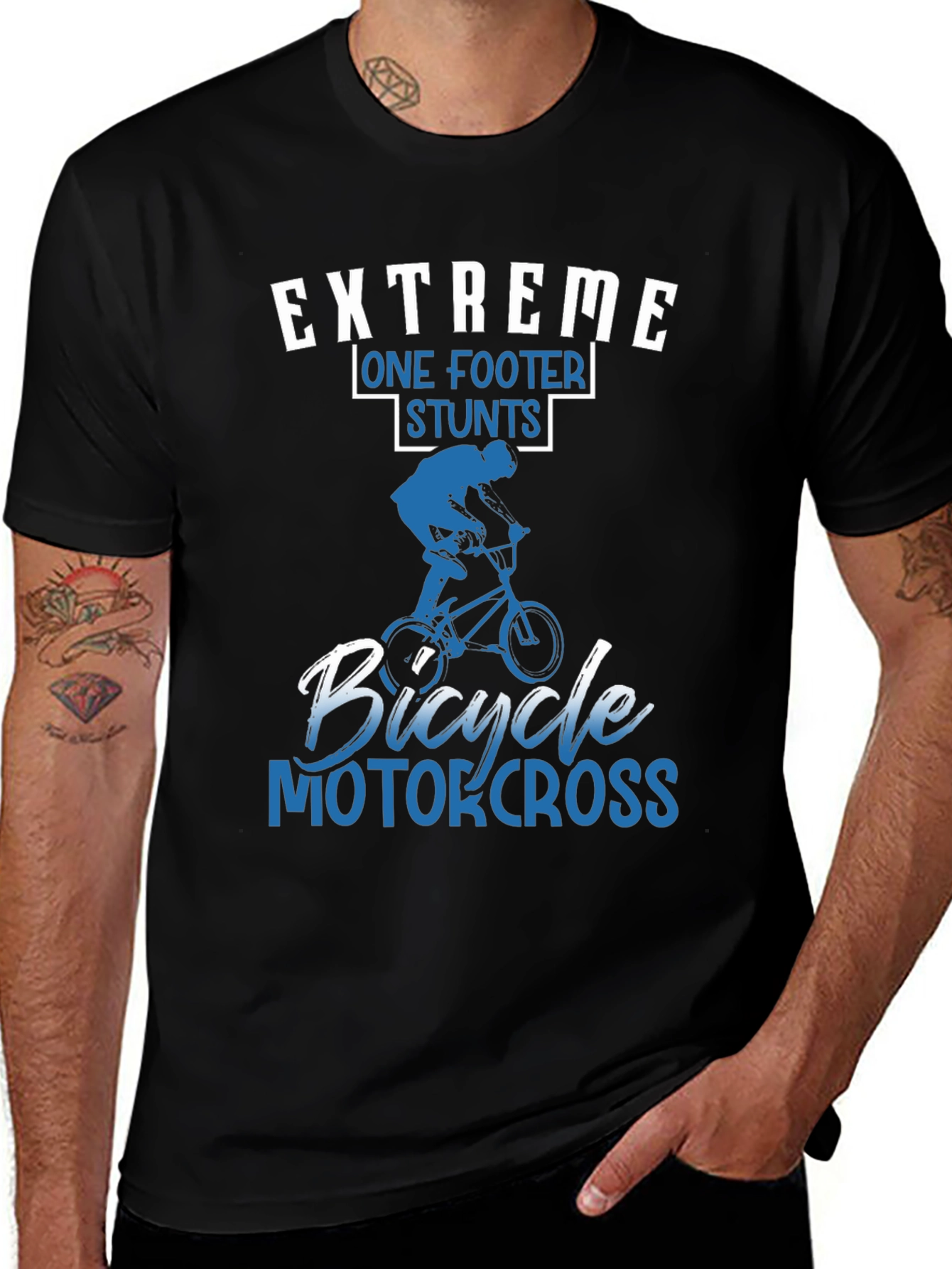 Extreme Bicycle Motocross One Footer Stunts T-Shirt