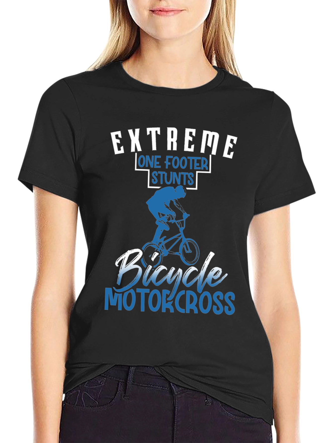 Extreme Bicycle Motocross One Footer Stunts T-Shirt
